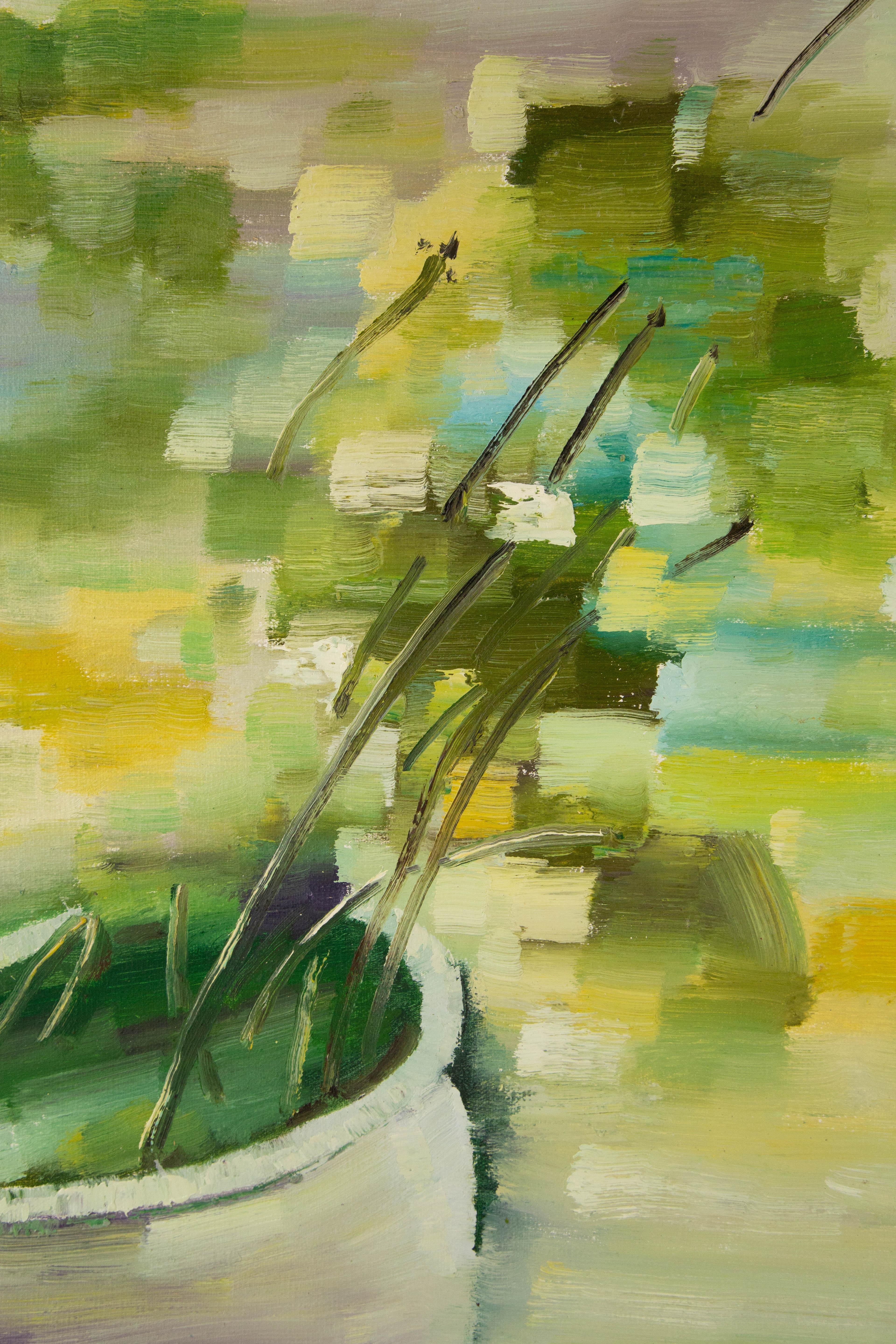 Huimin Wang Impressionist Original Öl auf Leinwand 