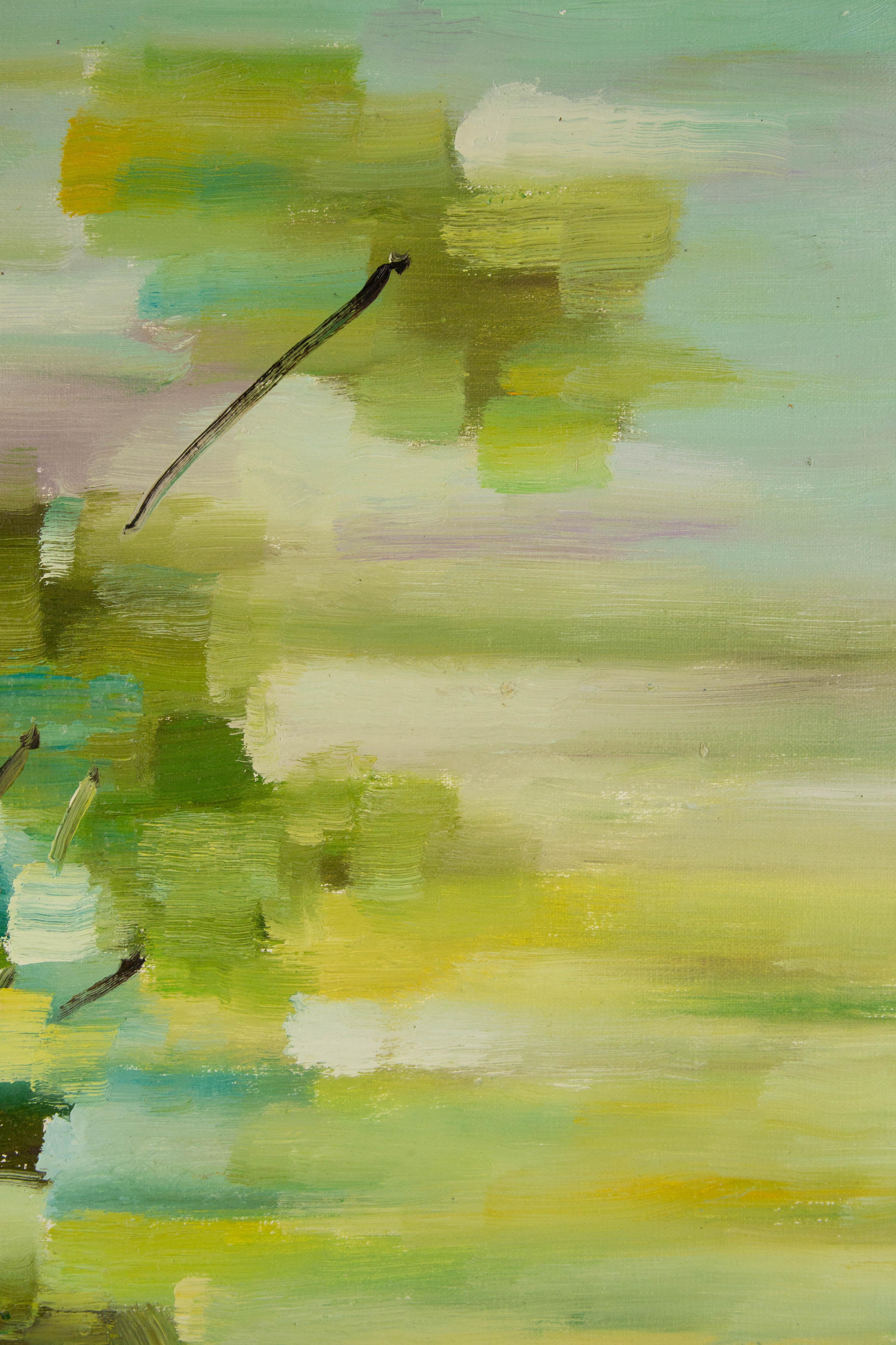 Huimin Wang Impressionist Original Öl auf Leinwand 