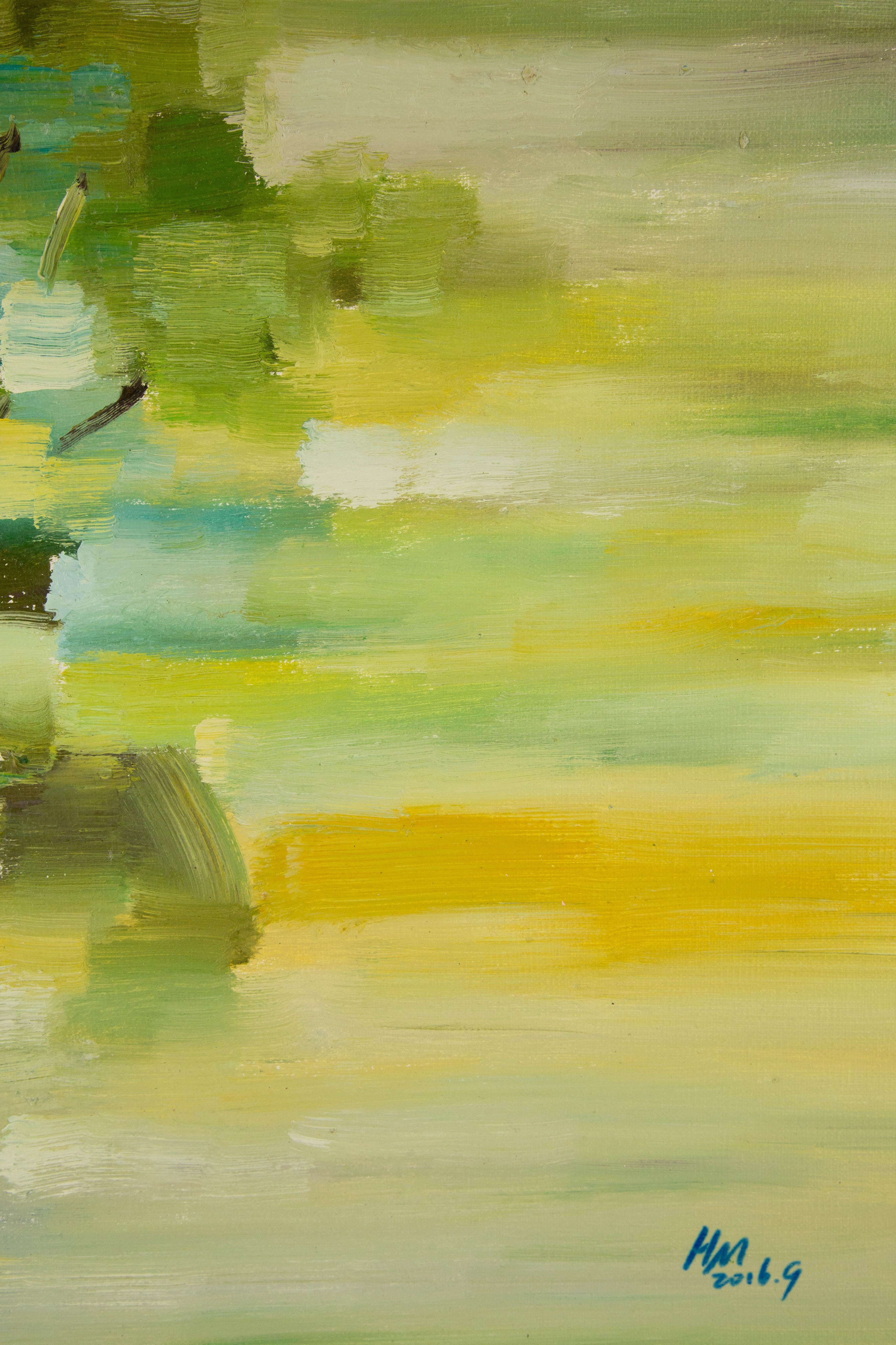 Huimin Wang Impressionist Original Öl auf Leinwand 
