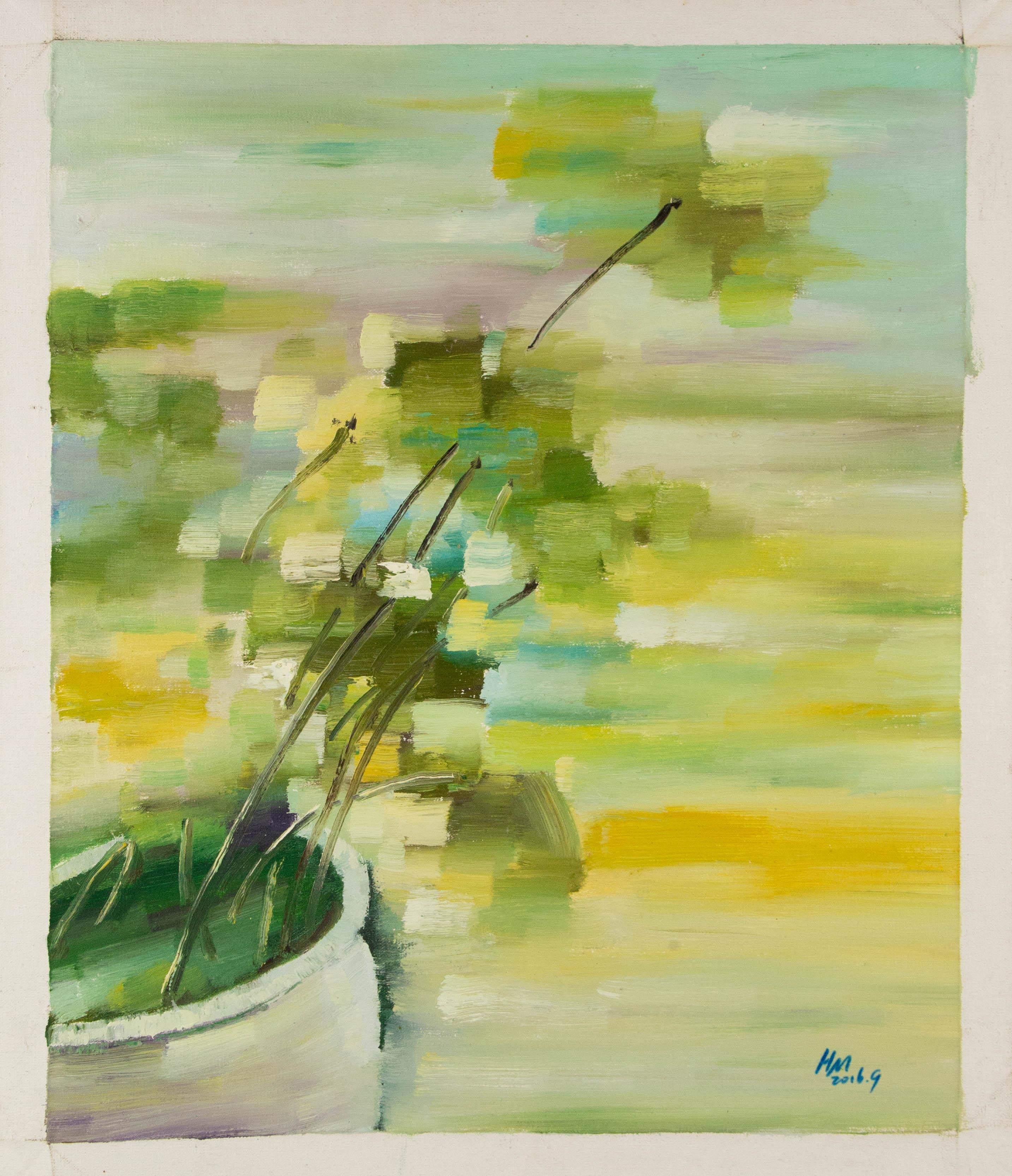 Huimin Wang Impressionist Original Öl auf Leinwand 
