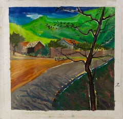 Huimin Wang Landschaft Original Acryl auf Leinwand "Lauschen des Bergklangs"