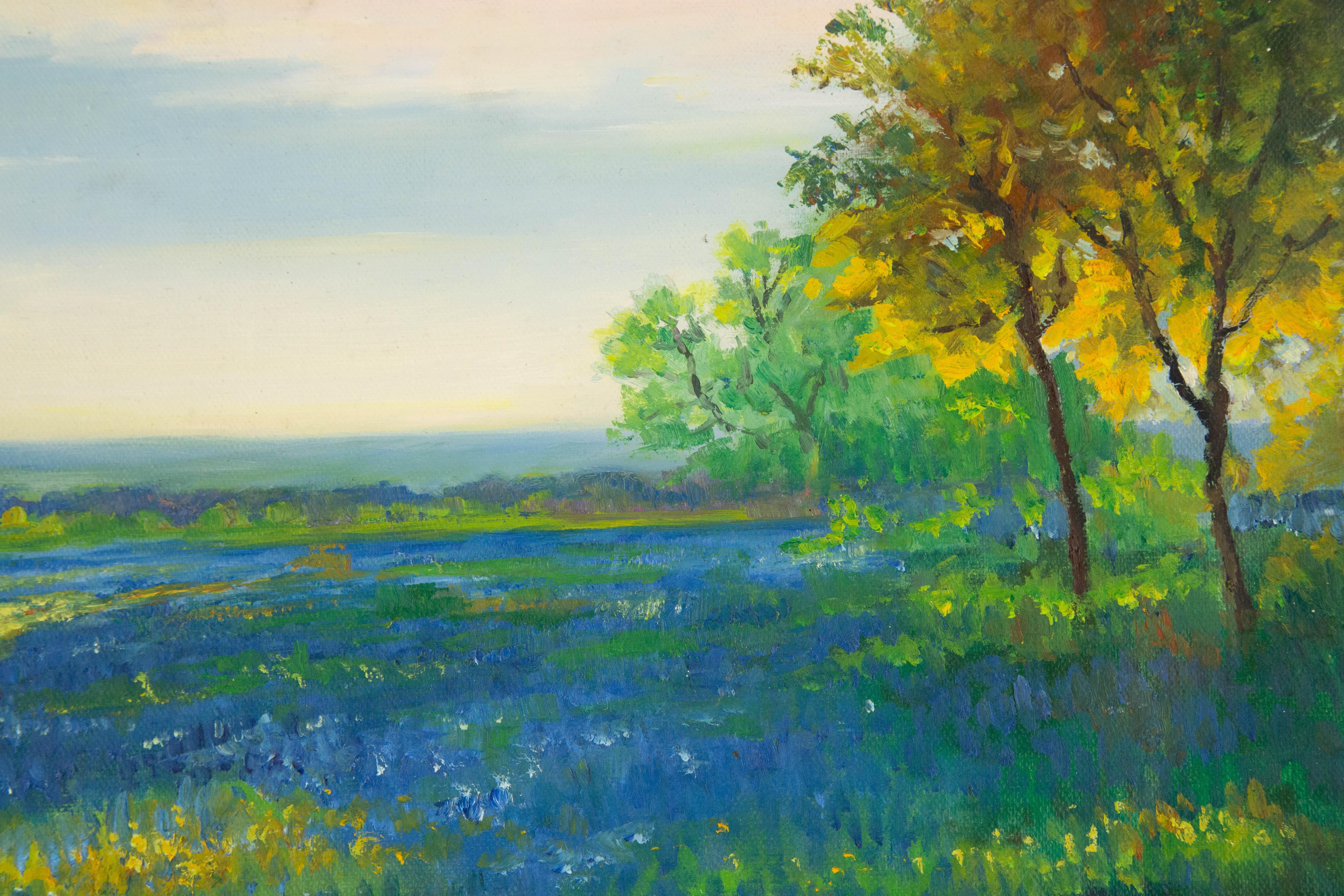 Huimin Wang Paisaje Original Óleo Sobre Lienzo 