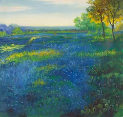 Huimin Wang Landscape Original Oil On Canvas "Blue Ocean"