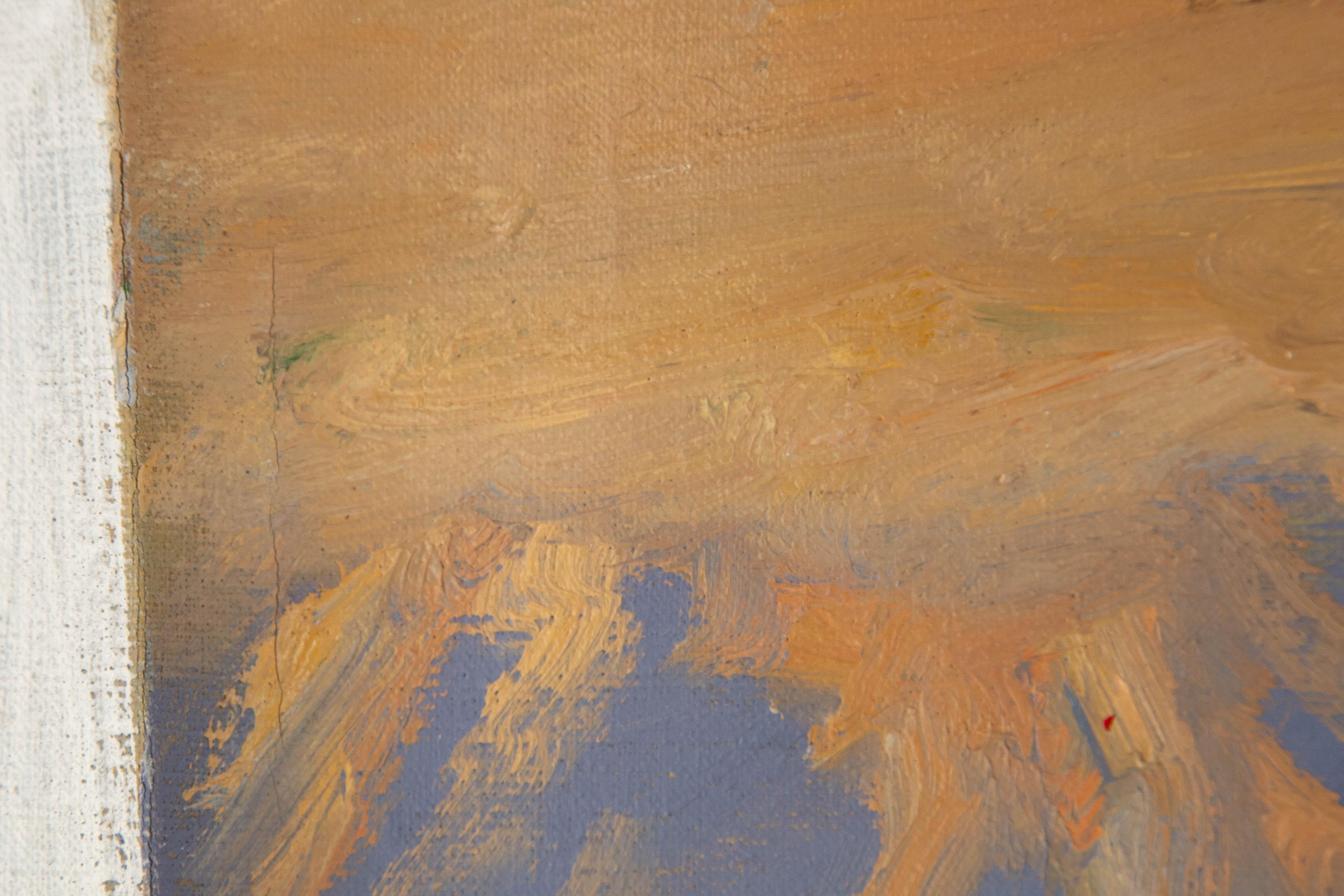 Huimin Wang Landschaft Original Öl auf Leinwand 