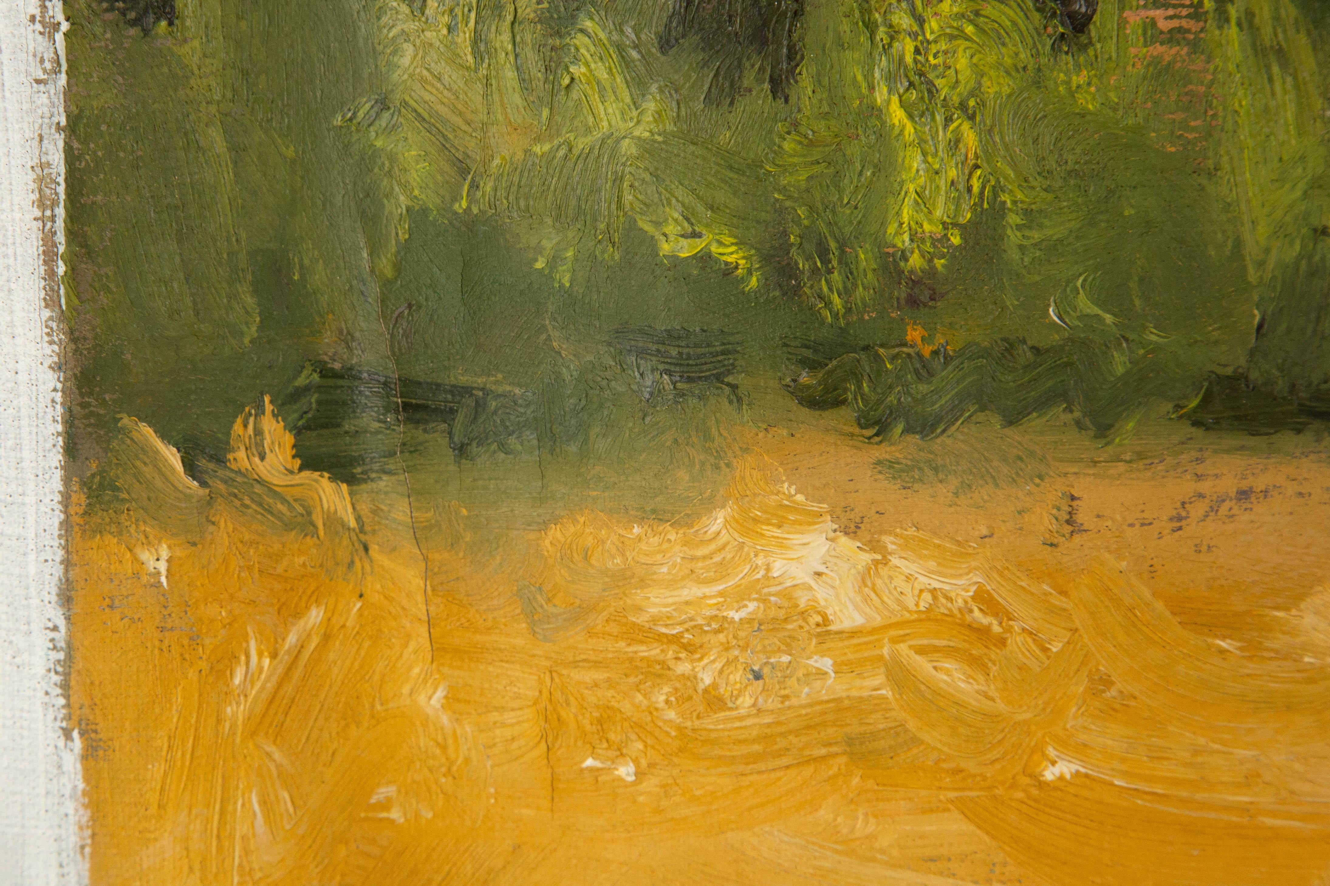 Huimin Wang Landschaft Original Öl auf Leinwand 