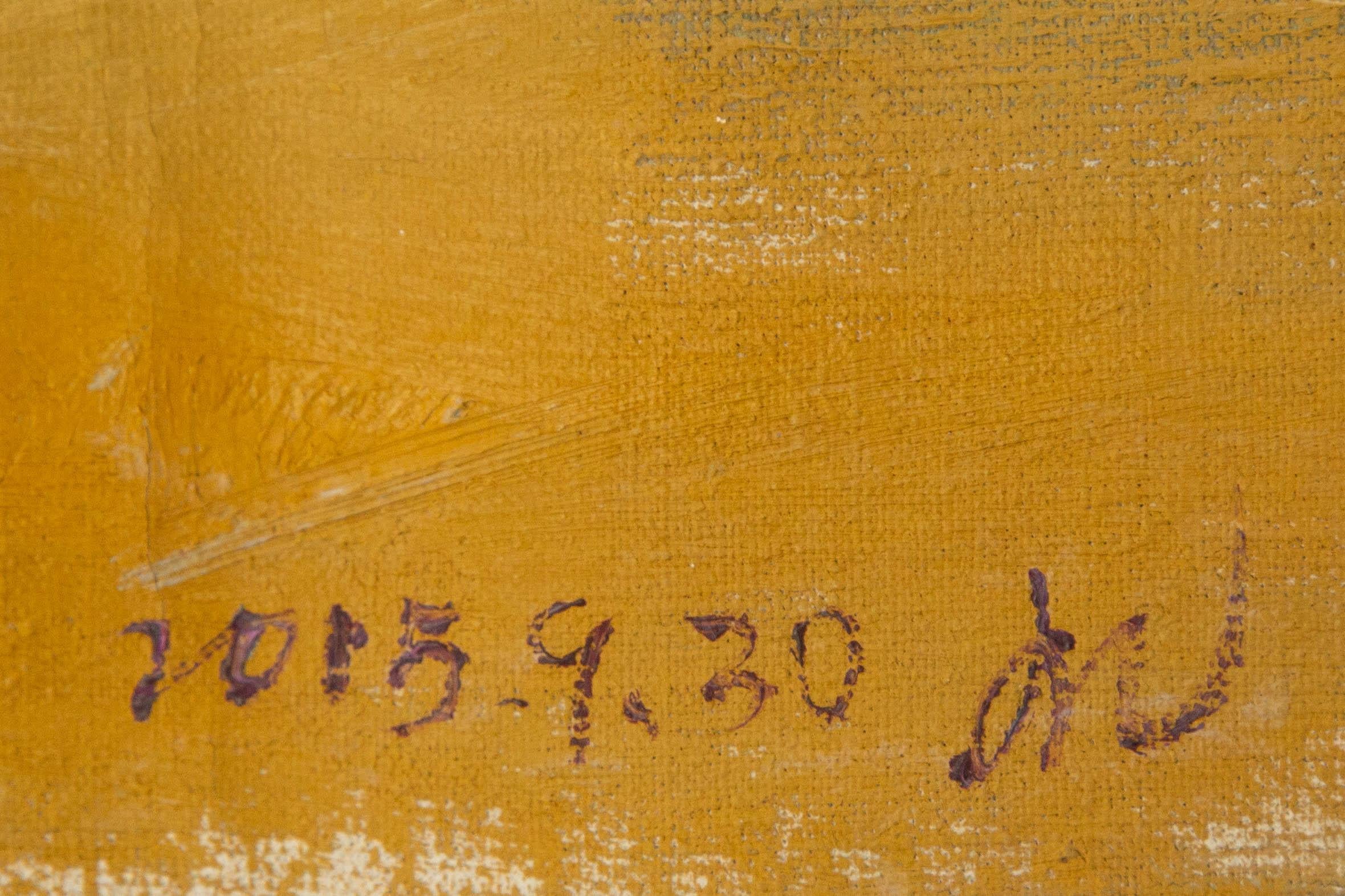 Huimin Wang Landschaft Original Öl auf Leinwand 