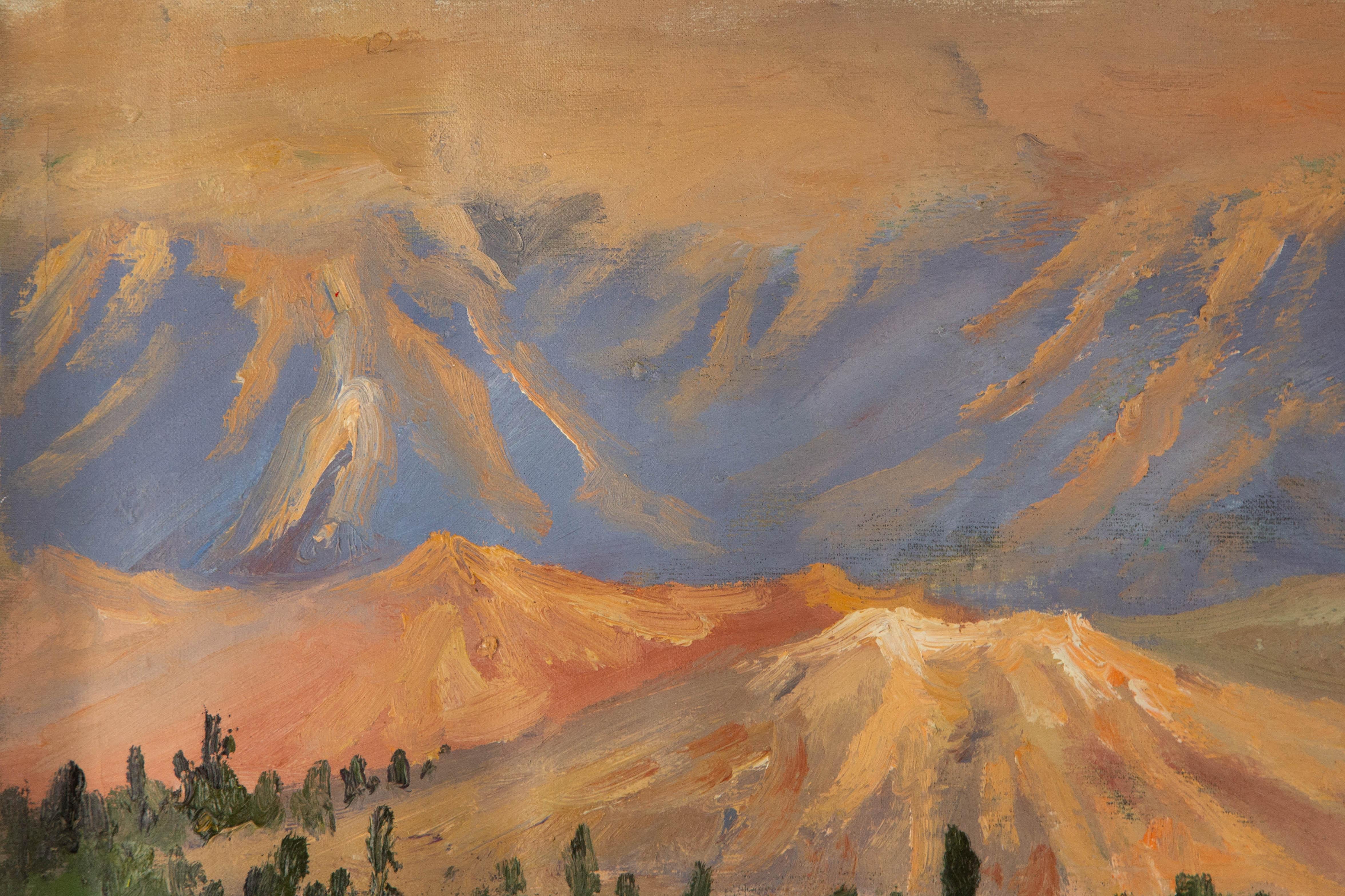 Huimin Wang Landschaft Original Öl auf Leinwand 