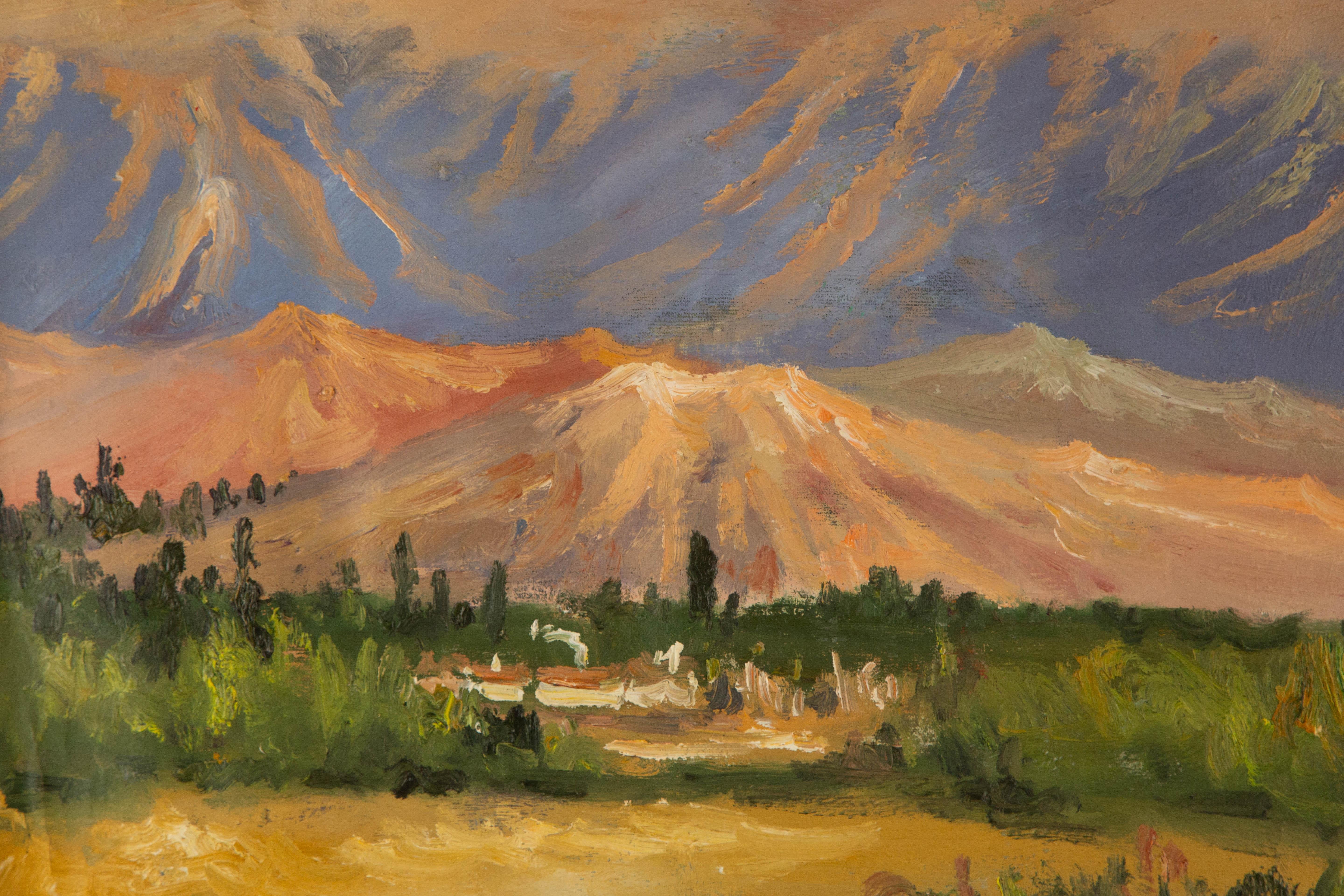 Huimin Wang Landschaft Original Öl auf Leinwand 