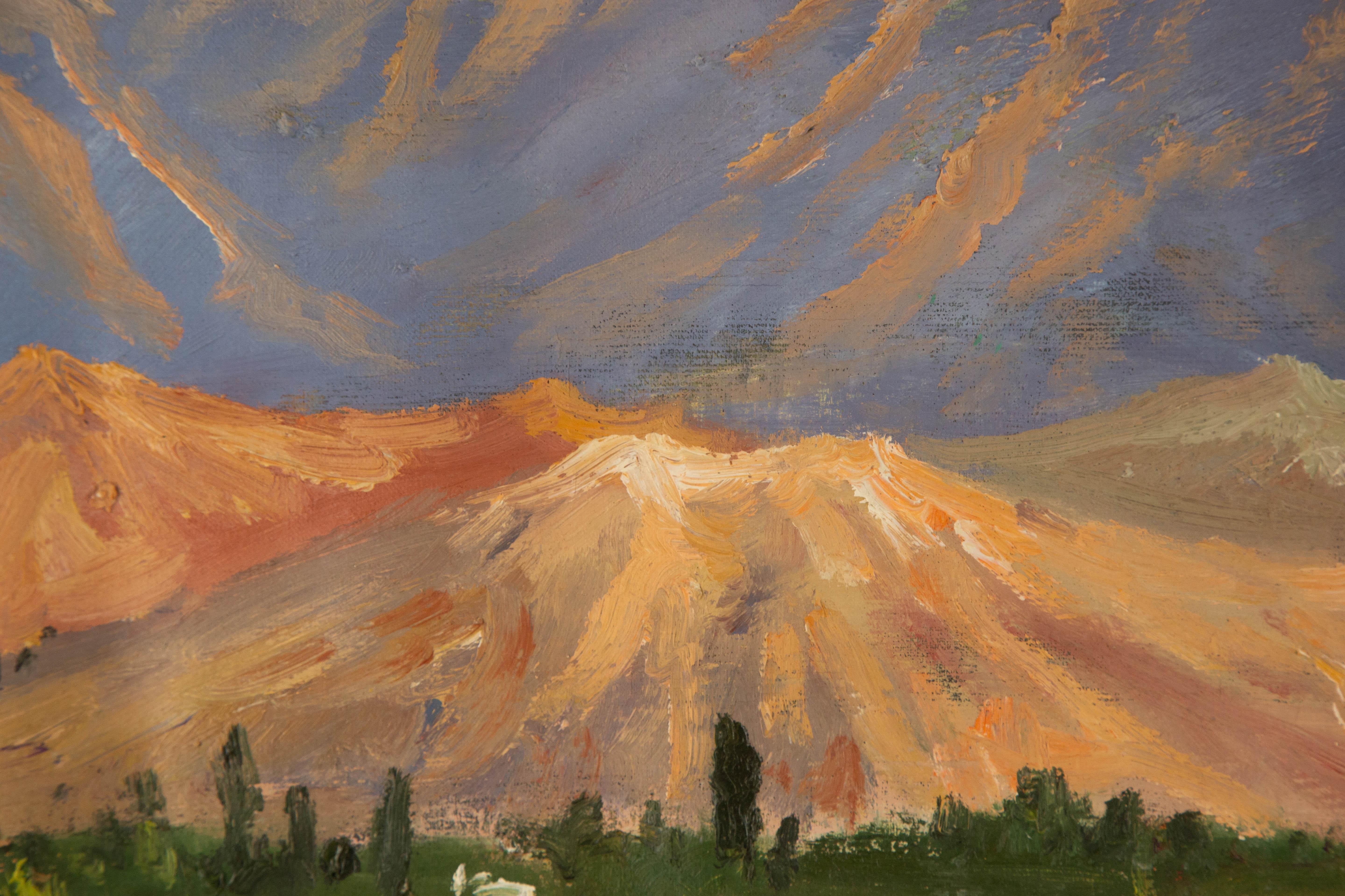 Huimin Wang Landschaft Original Öl auf Leinwand 