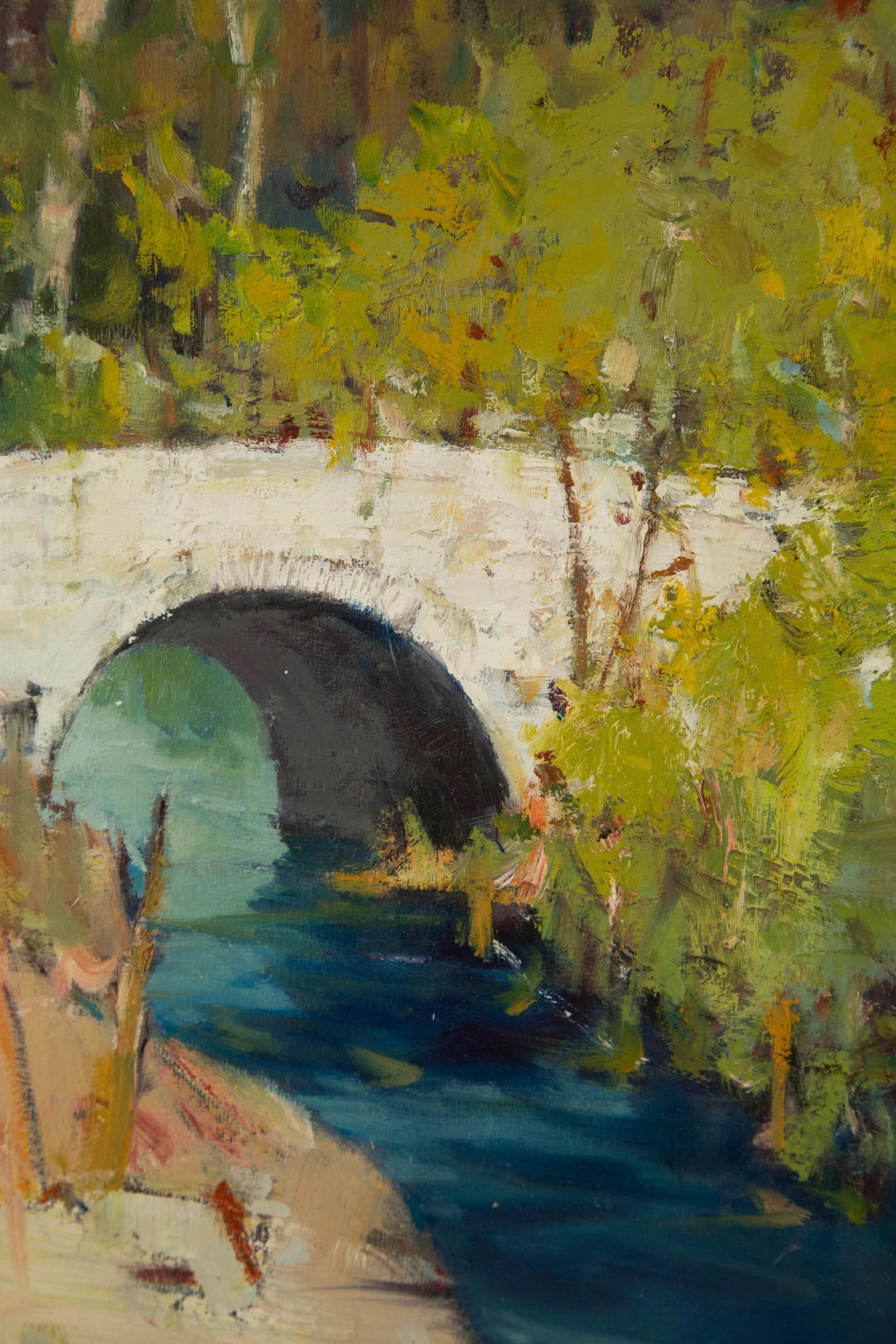 Huimin Wang Landschaft, Original, Ölgemälde auf Leinwand, „Der frühe Herbst“ im Angebot 5