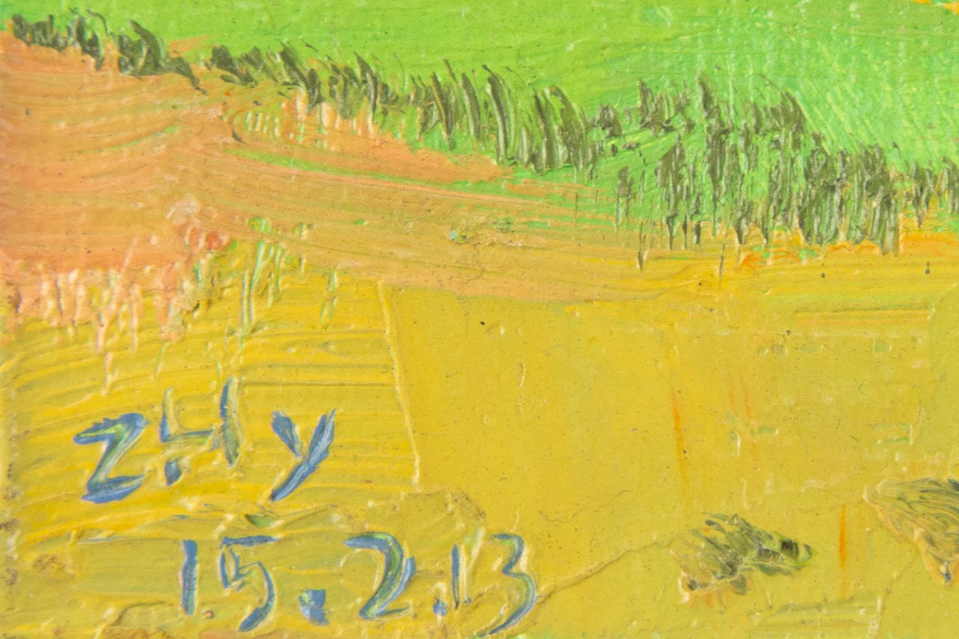 HuiMin Wang Landschaft Original Öl auf Leinwand 