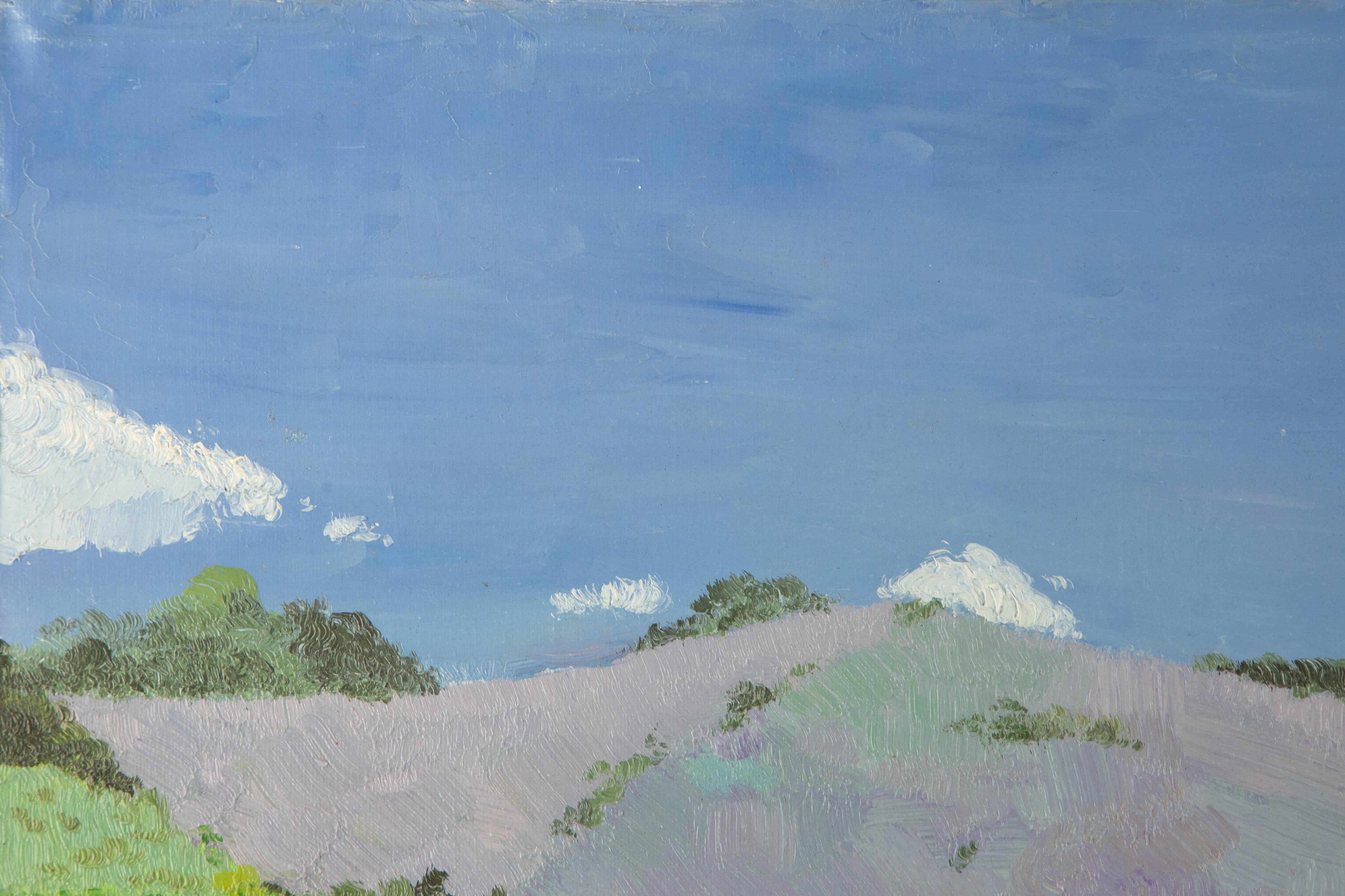 HuiMin Wang Landschaft Original Öl auf Leinwand 