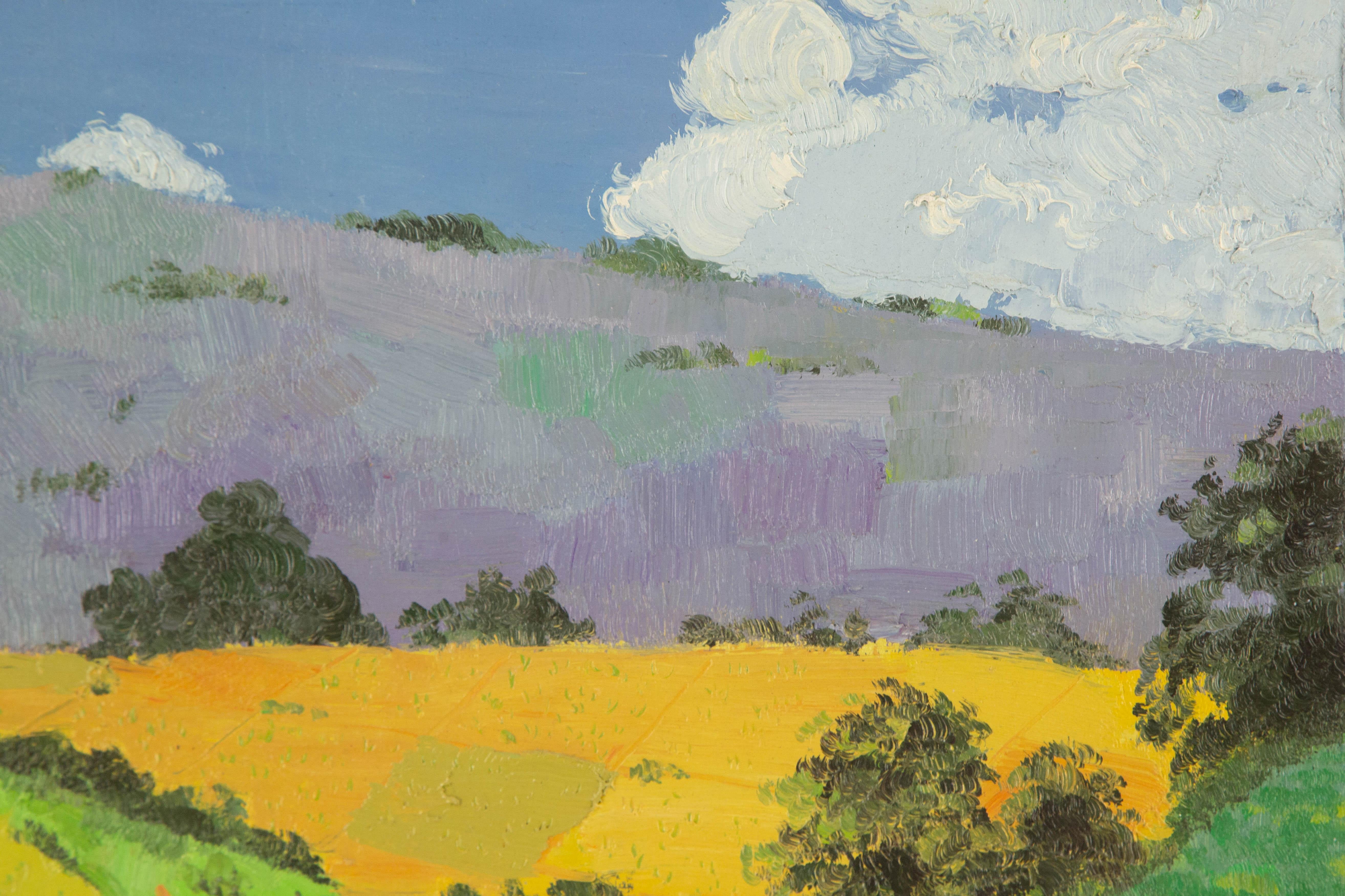 HuiMin Wang Landschaft Original Öl auf Leinwand 