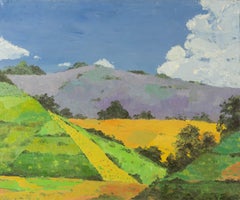 HuiMin Wang Landschaft Original Öl auf Leinwand "Mountain Scenery"