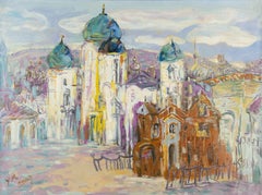 Huimin Wang Paisaje Original Óleo Sobre Lienzo "Palacio II"