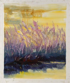 Huimin Wang Landscape Original Oil On Canvas "Reed Pond"
