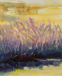 Huimin Wang Landscape Original Oil On Canvas "Reed Pond"