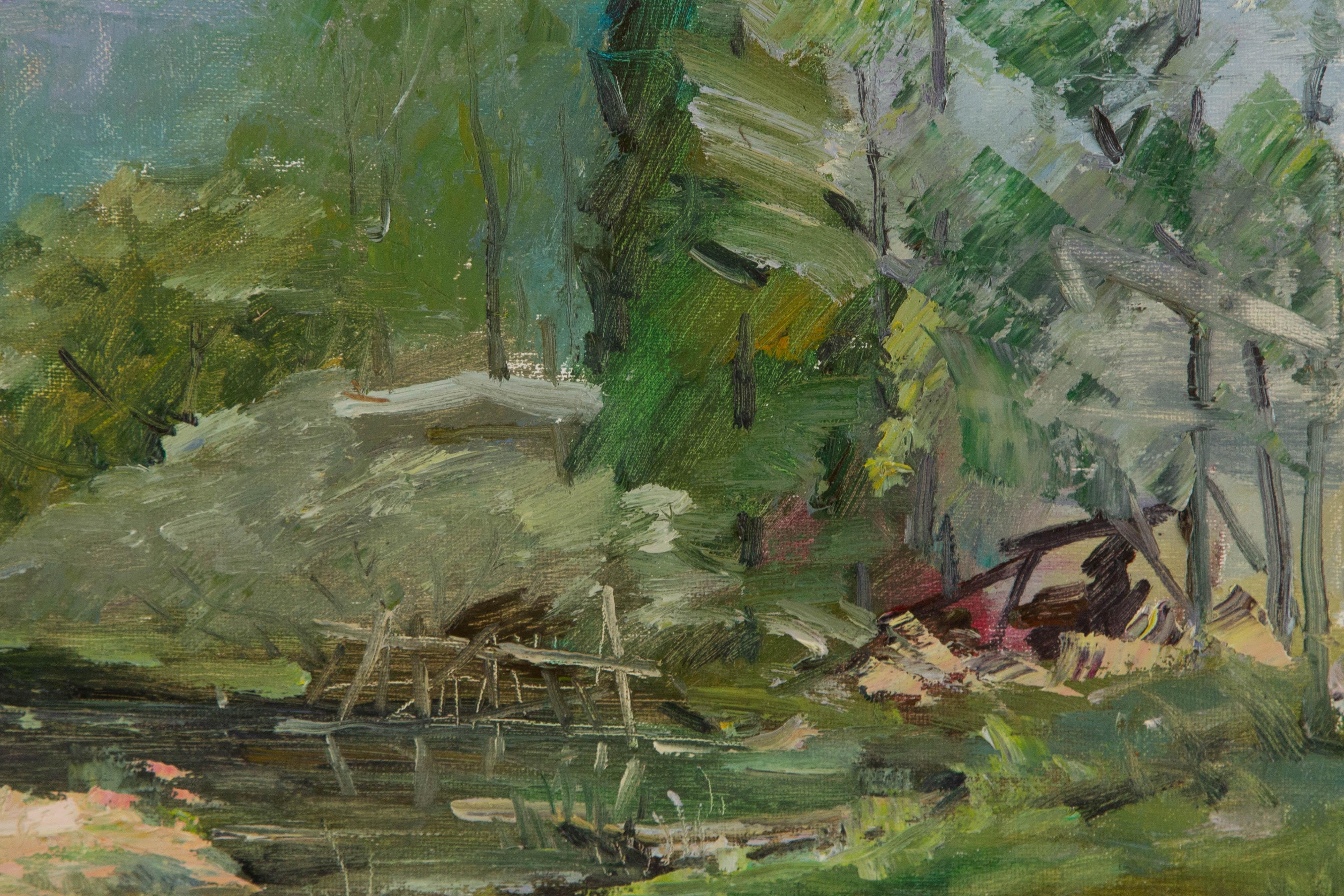 Huimin Wang Landscape Original Oil On Canvas 