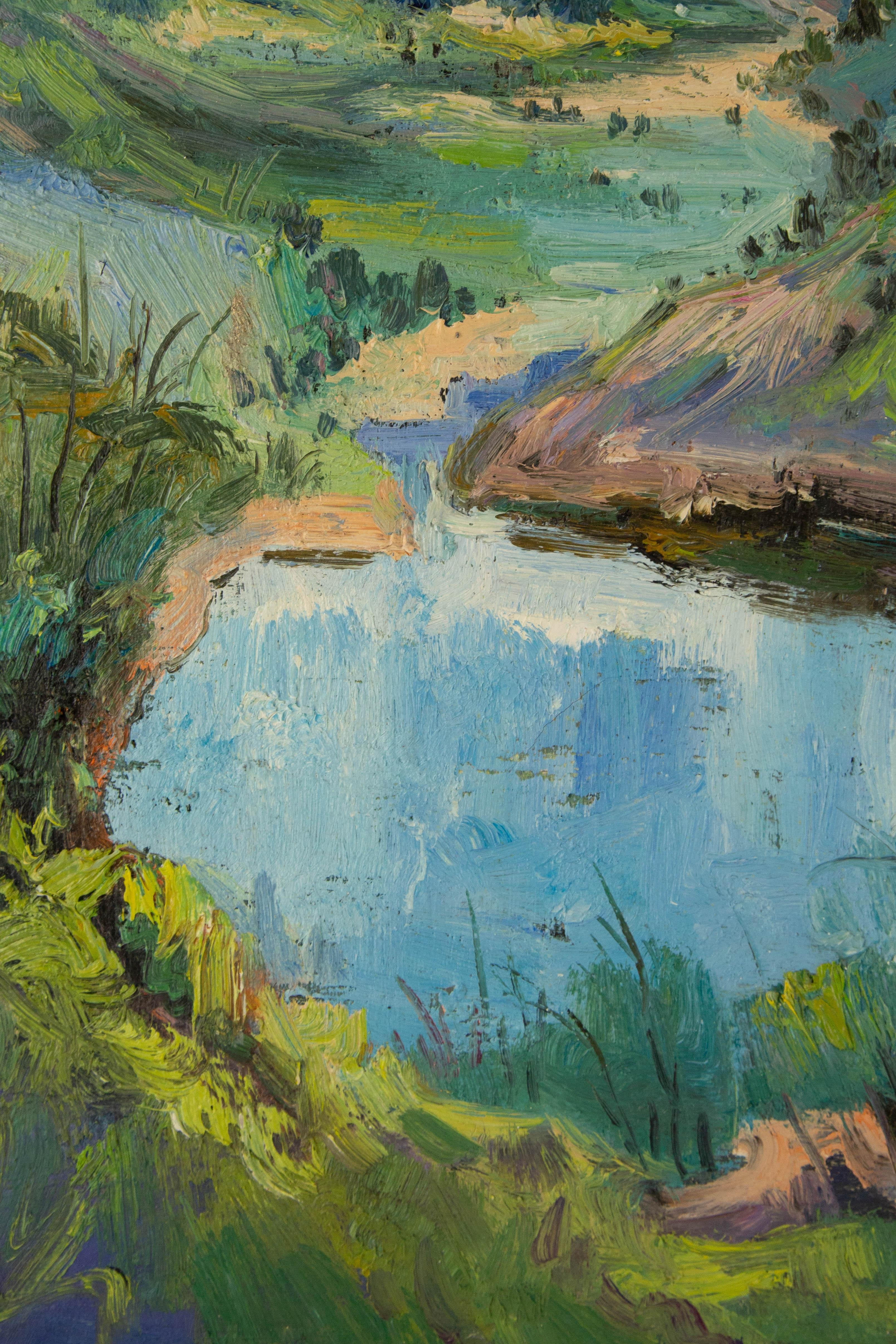 Huimin Wang Landscape Original Oil On Canvas 