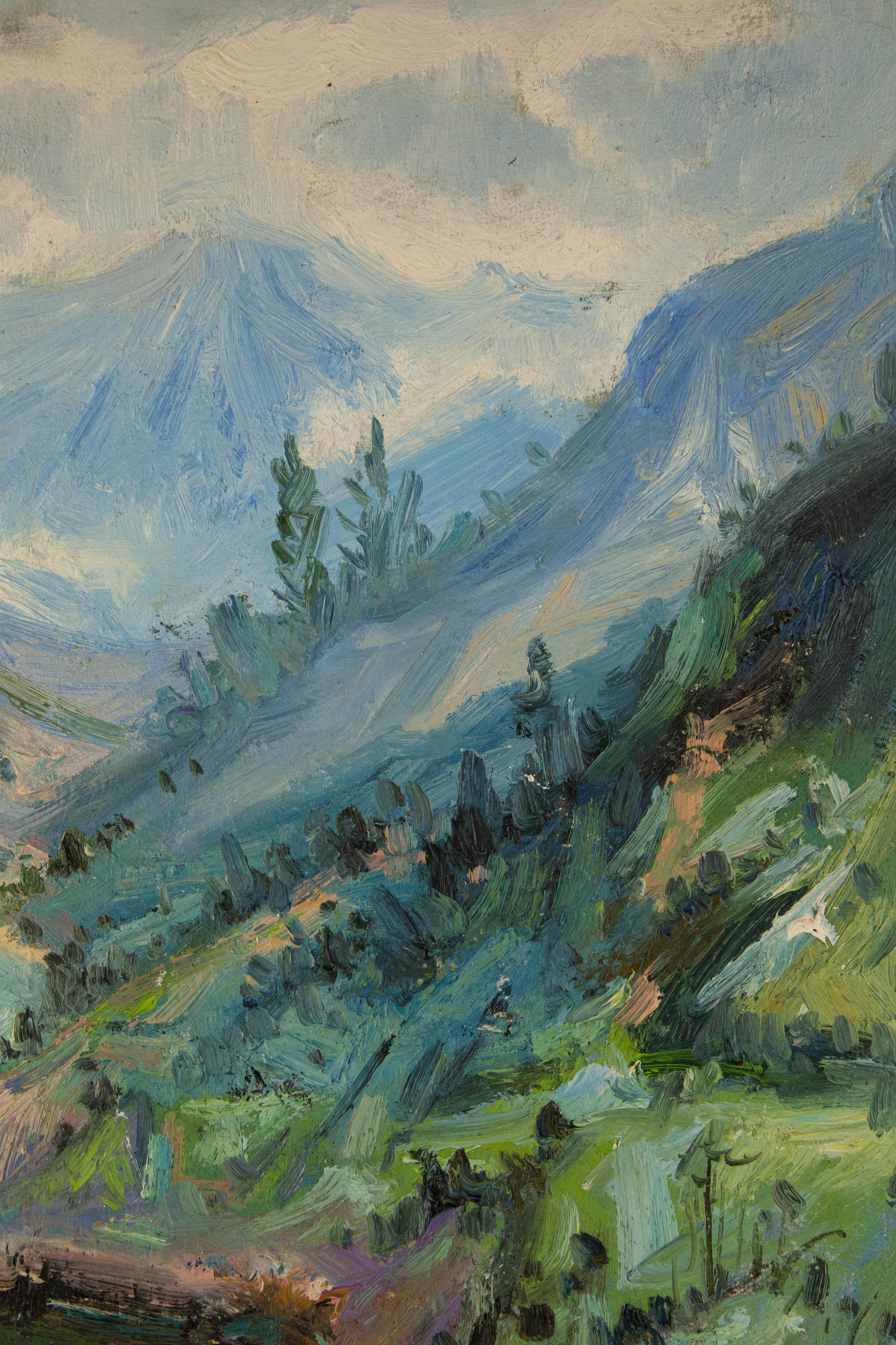 Huimin Wang Landscape Original Oil On Canvas 
