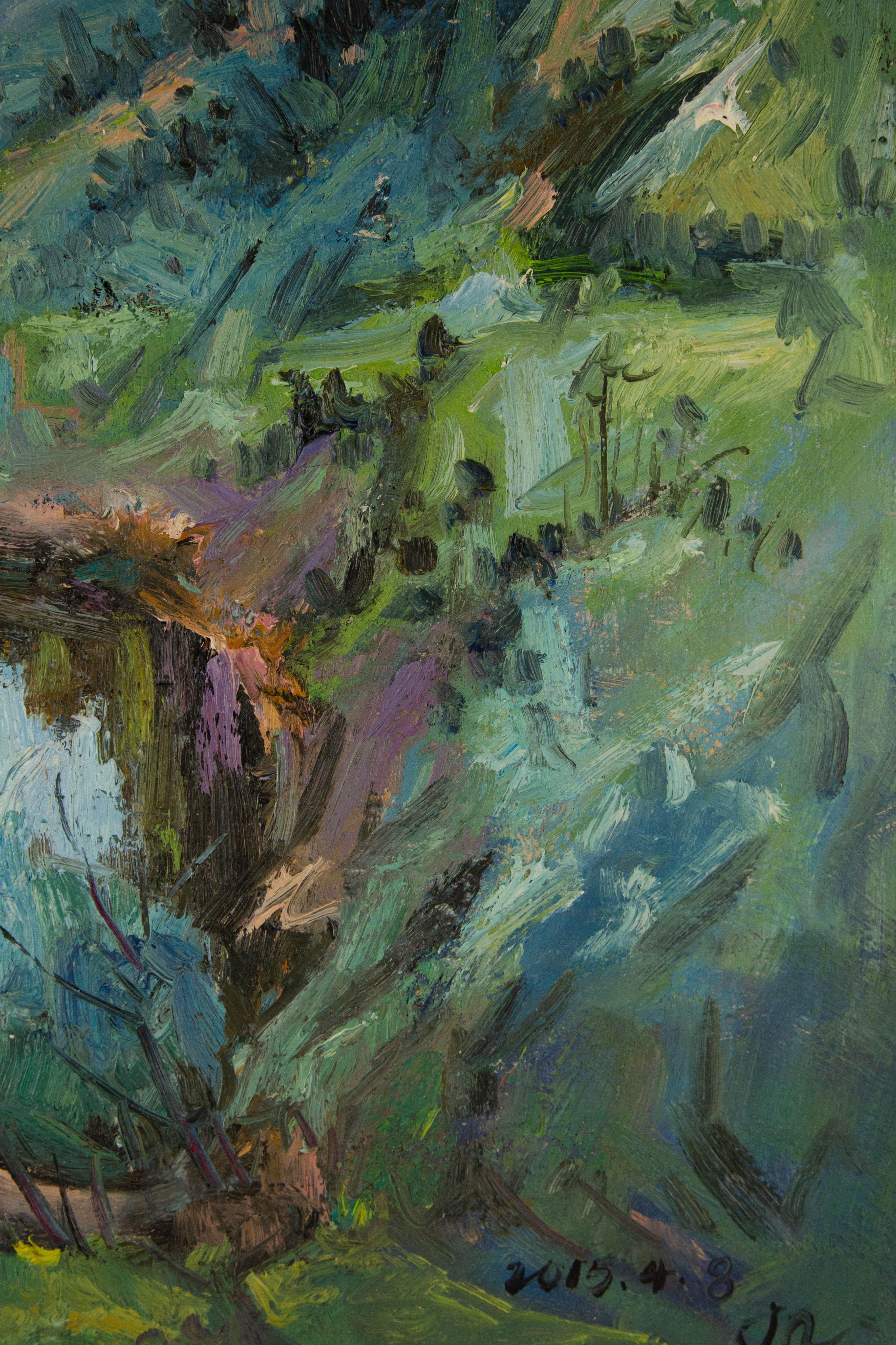 Huimin Wang Landscape Original Oil On Canvas 