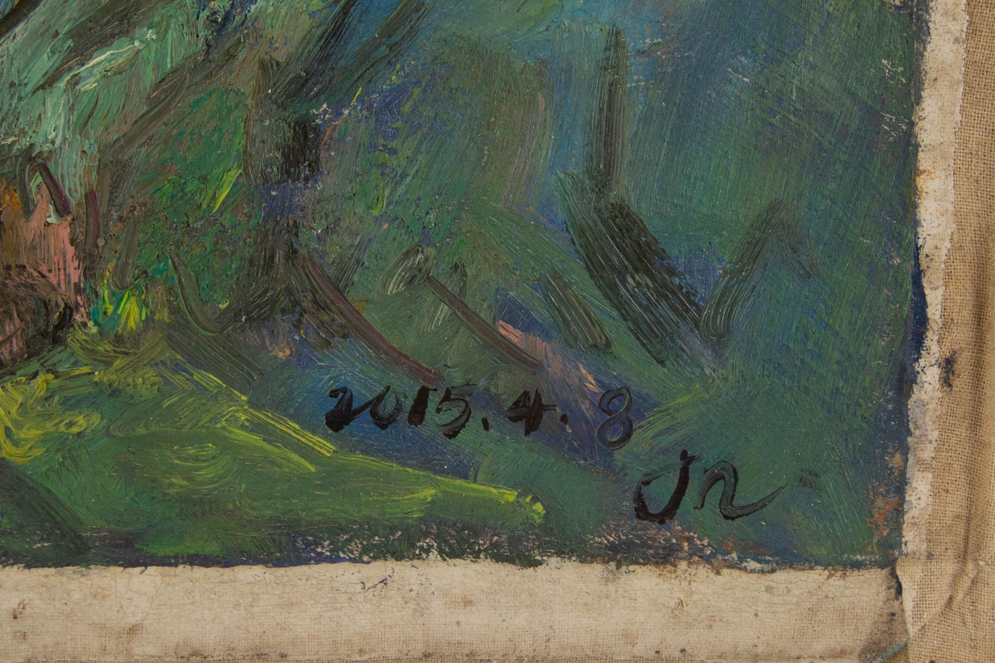 Huimin Wang Landscape Original Oil On Canvas 