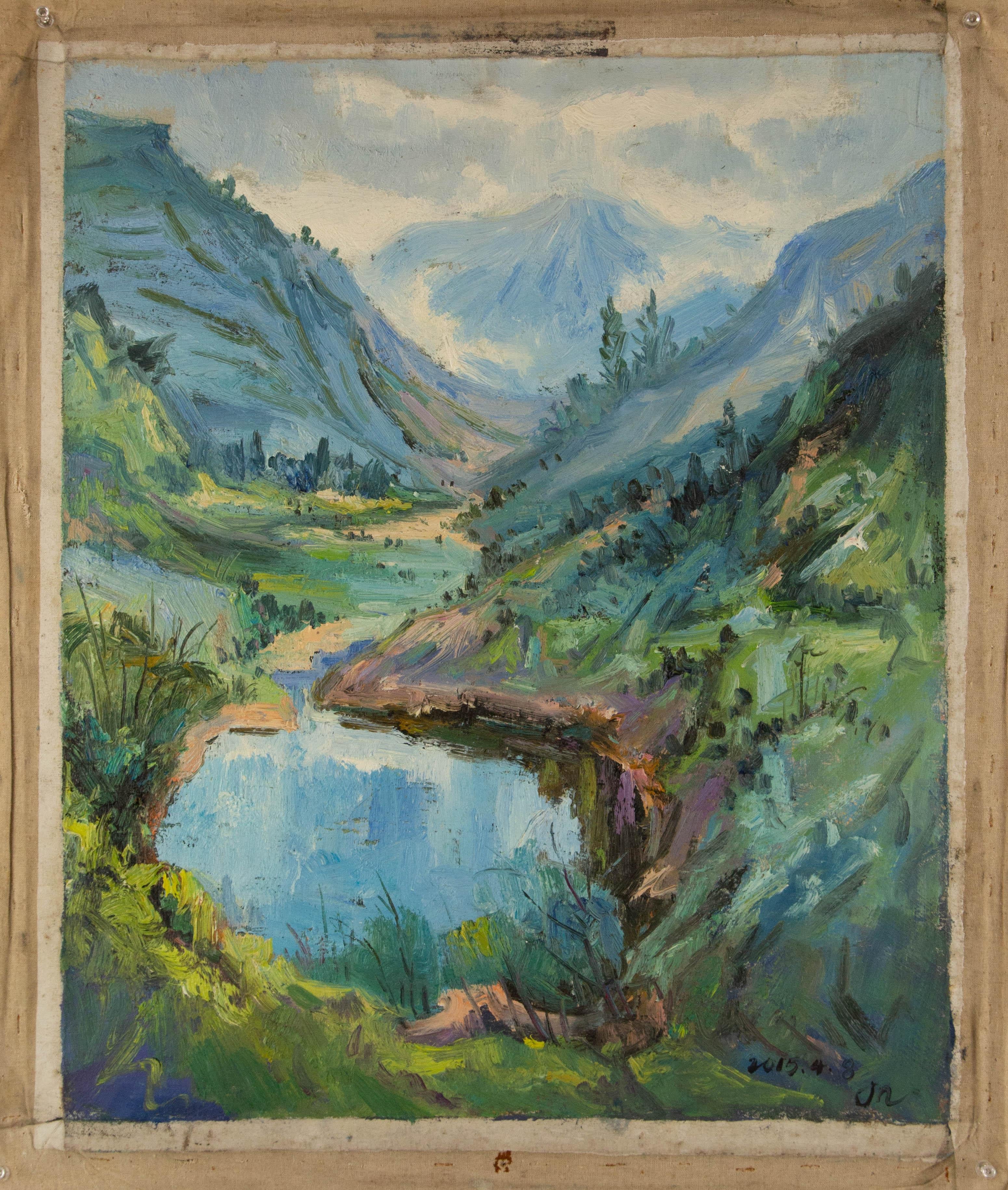 Huimin Wang Landscape Original Oil On Canvas 