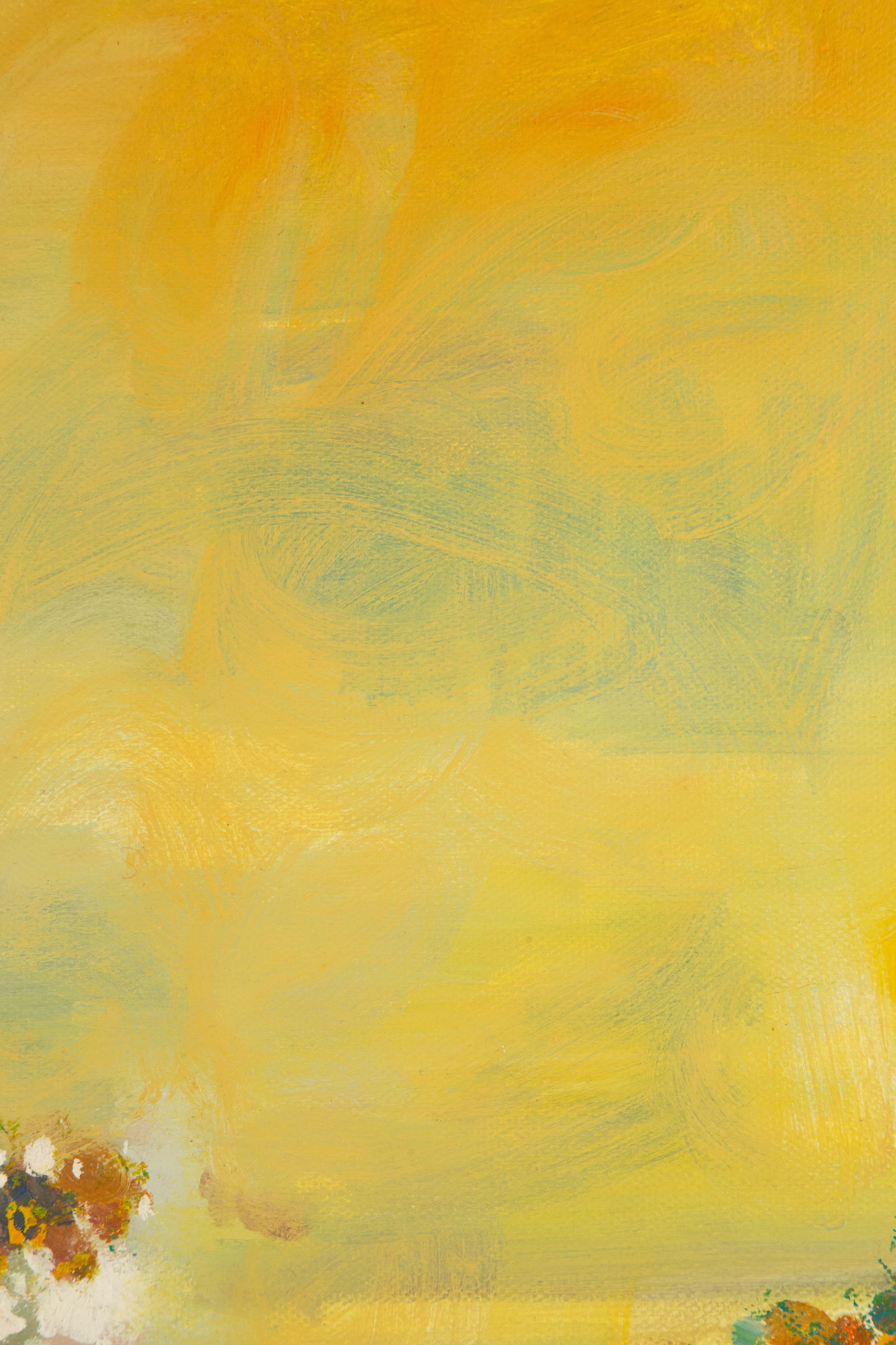  Titel: Blume und Cafe
 Medium: Öl auf Leinwand
 Größe: 23 x 19 Zoll
 Rahmen: Einrahmungsmöglichkeiten vorhanden!
 Zustand: Das Gemälde scheint in ausgezeichnetem Zustand zu sein.
 Hinweis: Dieses Gemälde ist nicht aufgespannt.
 Jahr: 2000 CIRCA
