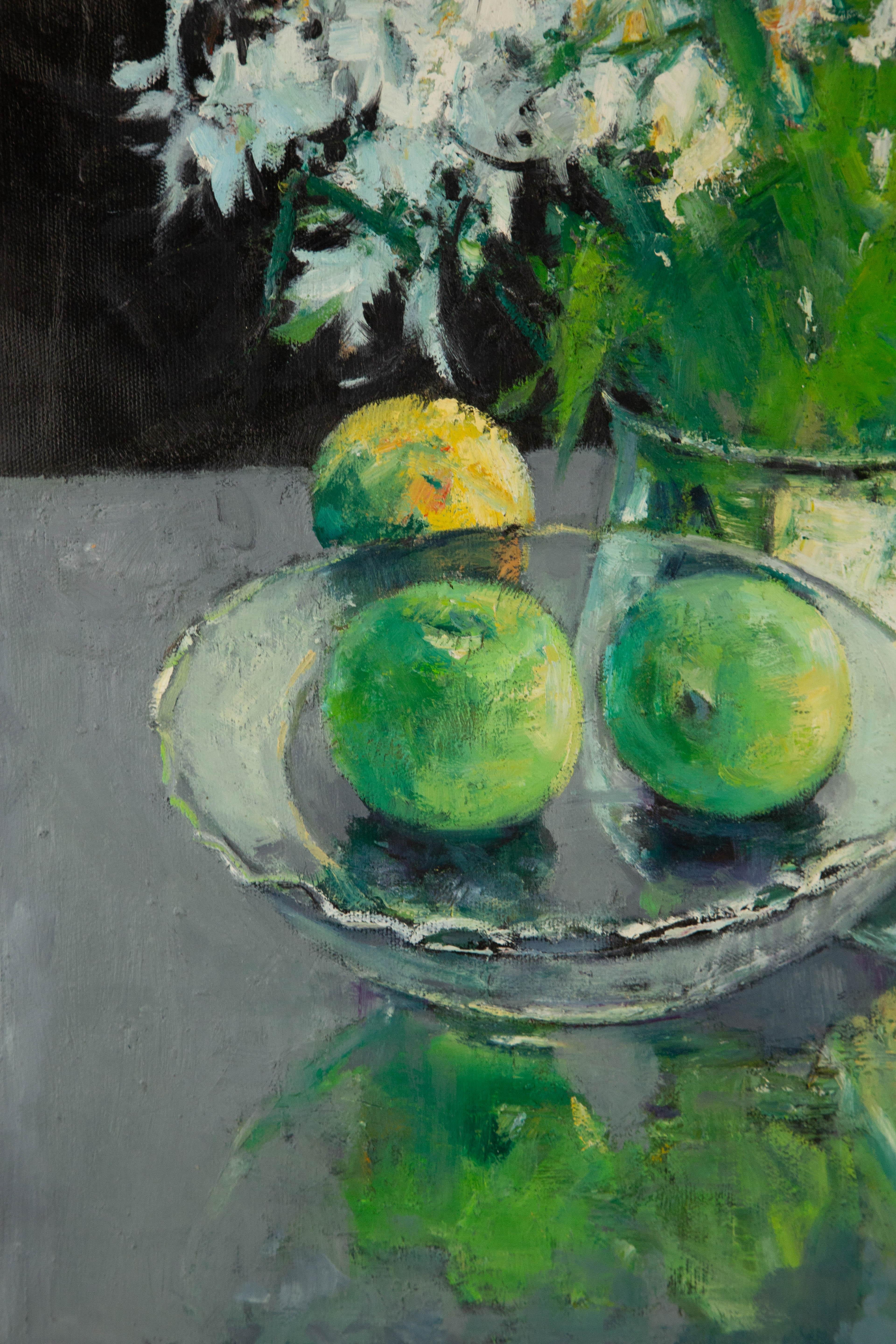 Huimin Wang Nature morte originale à l'huile sur toile 