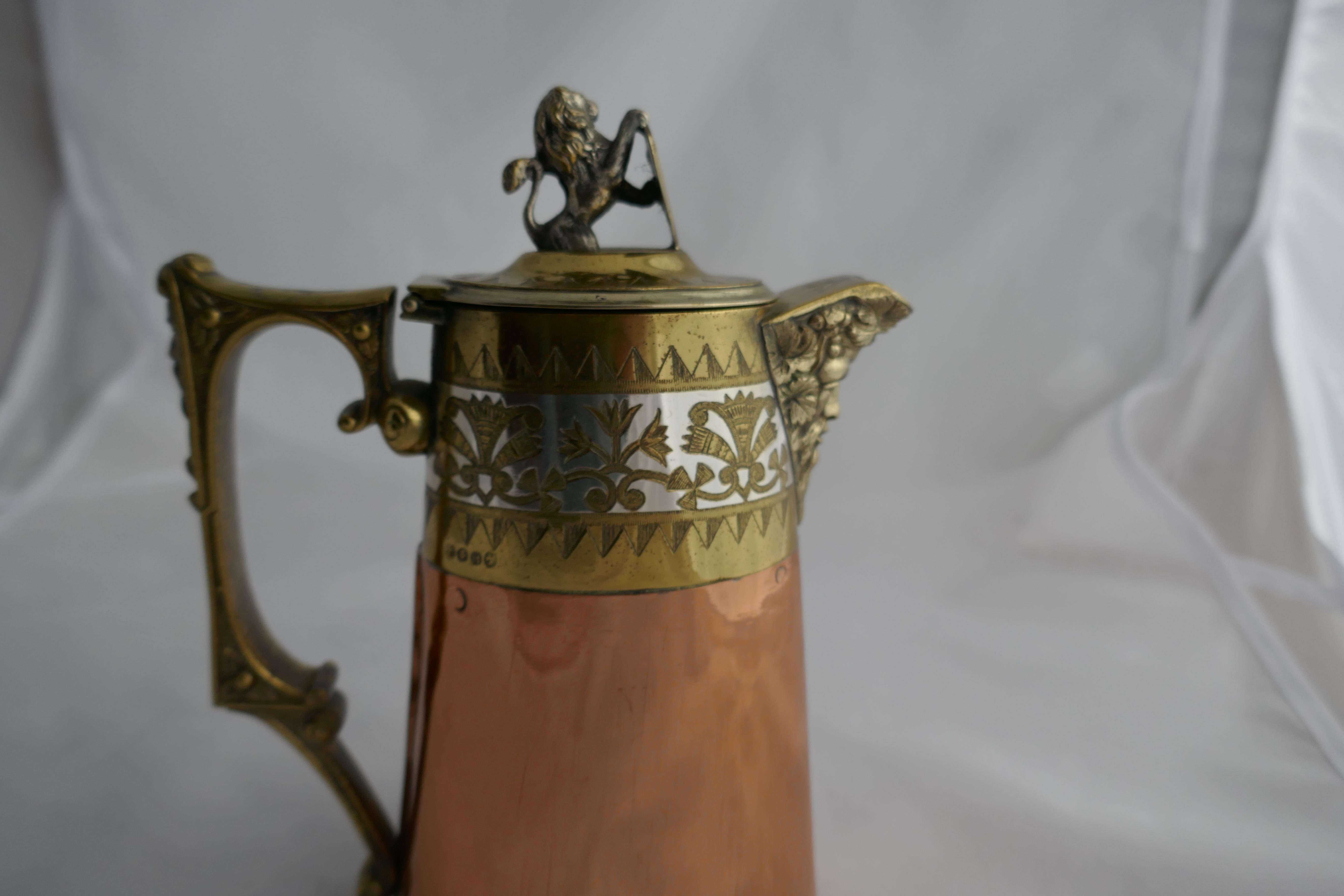 Hukin and Heath Coffee or Chocolate Pot, Arts & Crafts Gothic Style 2