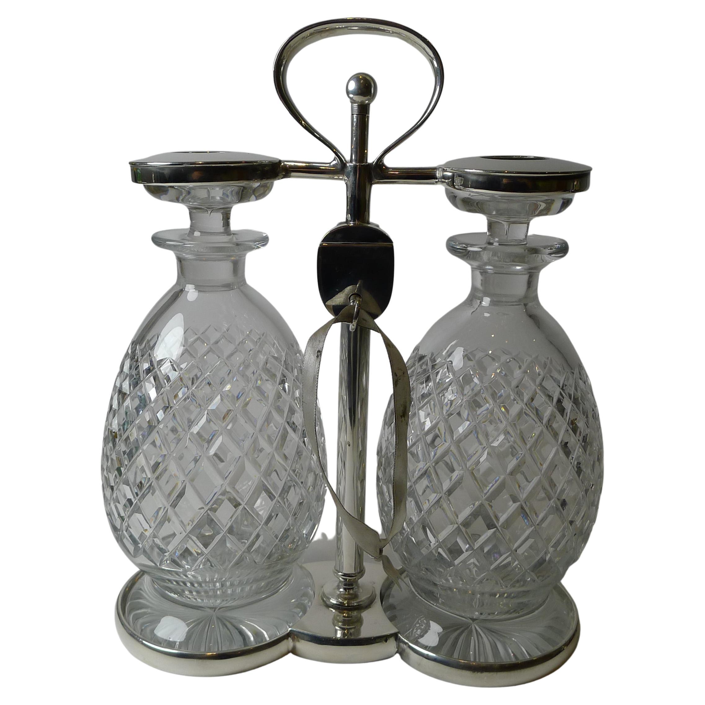 Hukin and Heath Double Spirit Tantalus, c.1900 For Sale