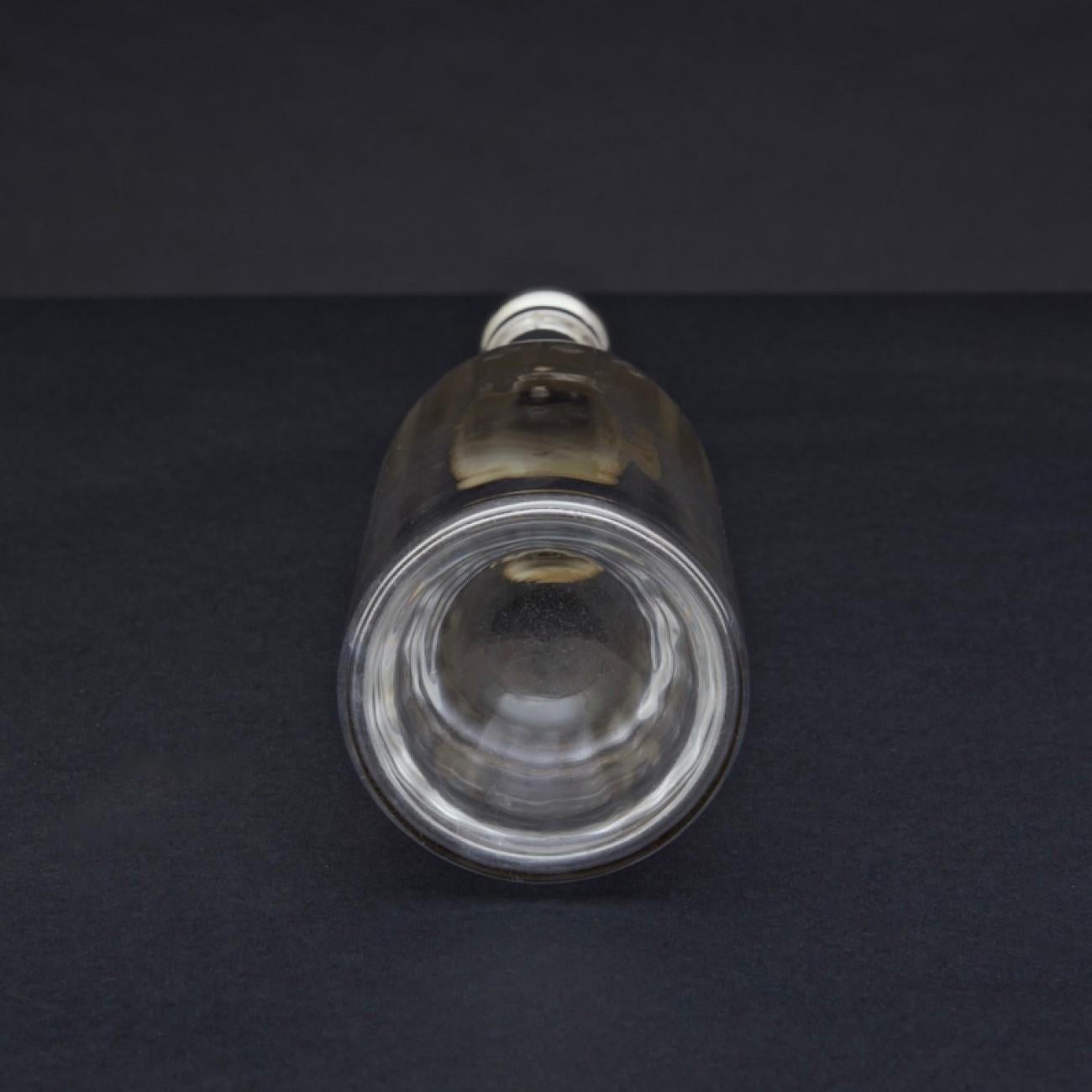 silver champagne bottle