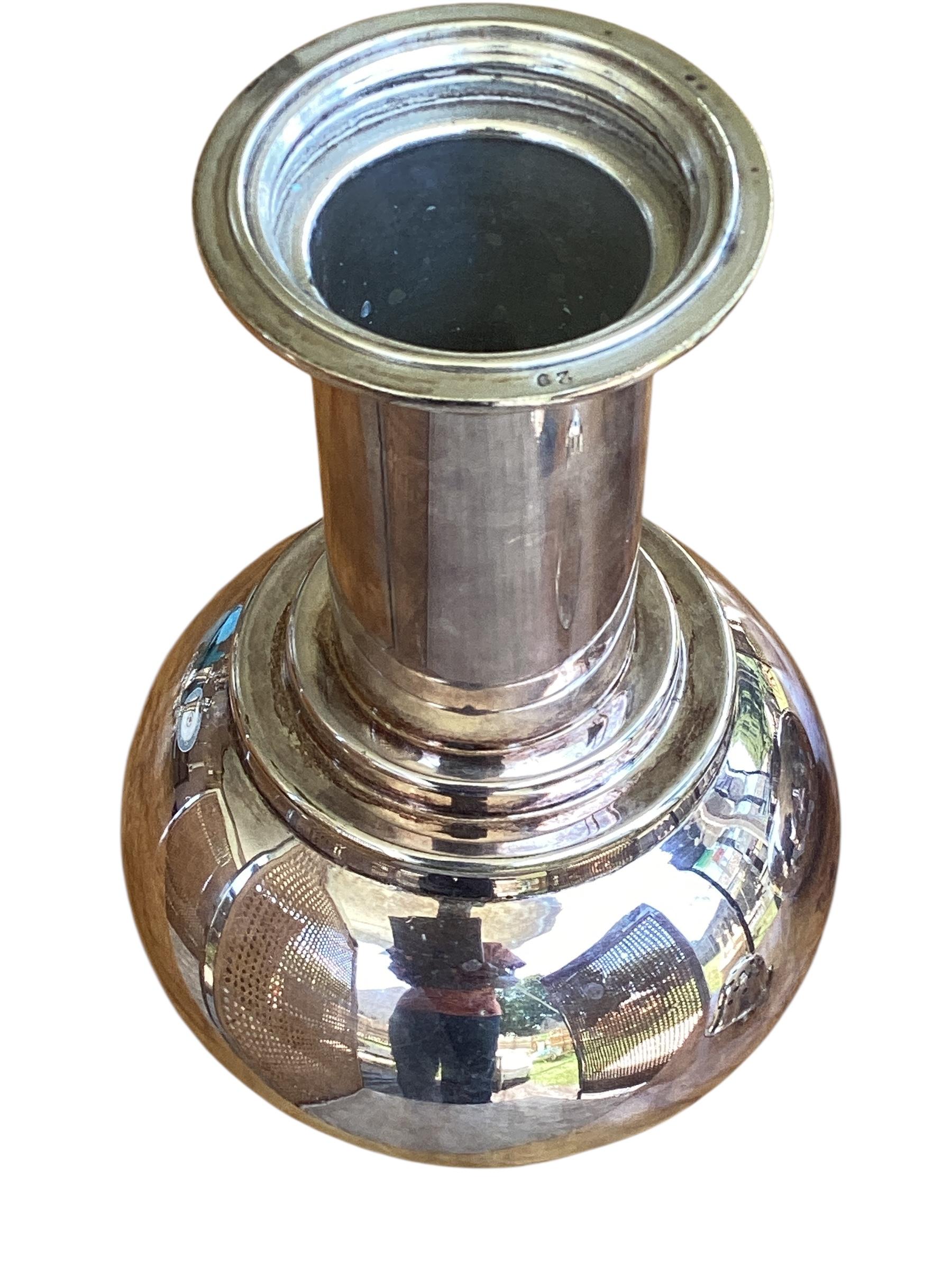 Hukin and Heath Silver Plated Dumbbell Cocktail Shaker For Sale 3