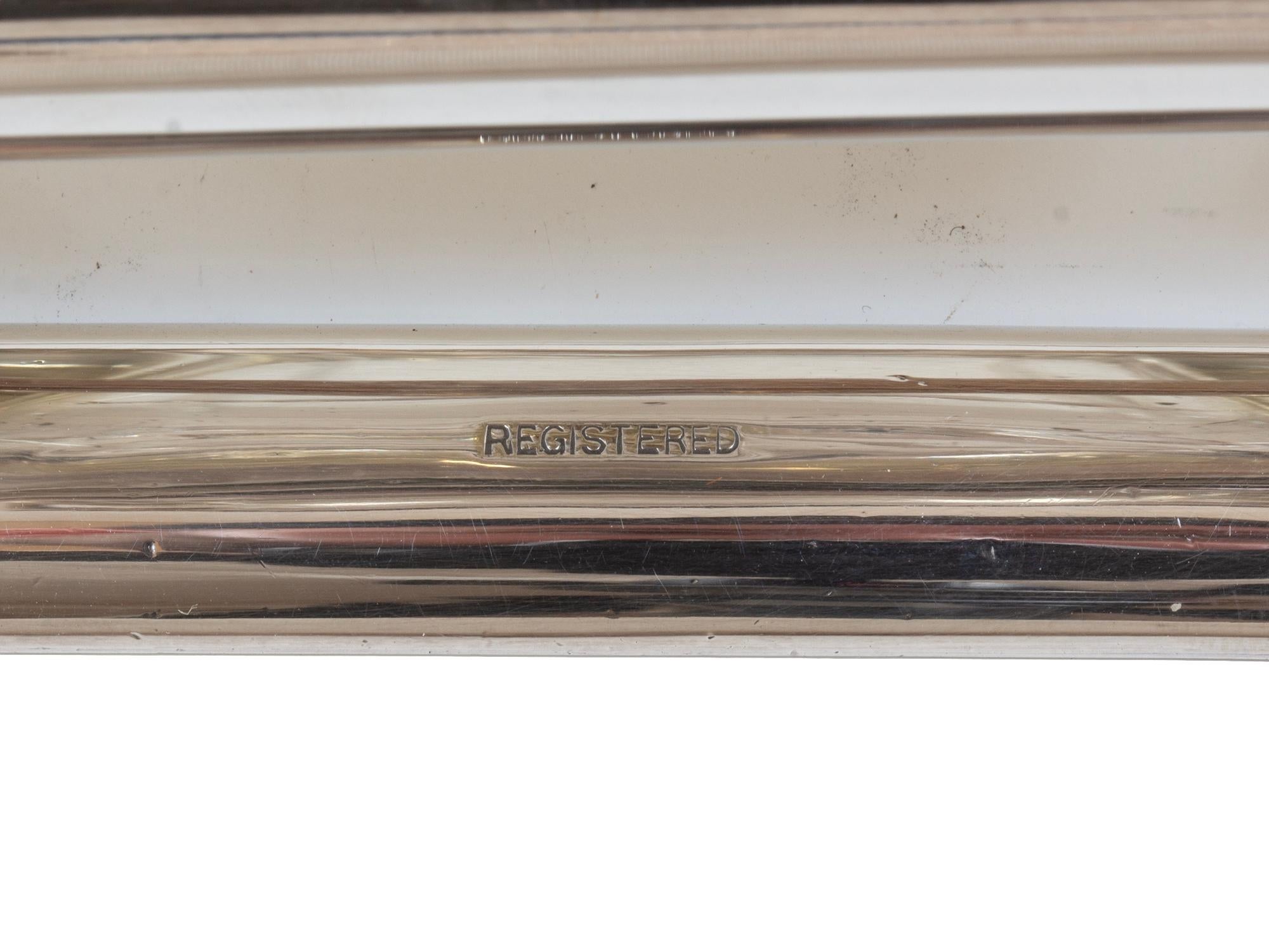 Hukin & Heath Pair of Silver Tilting Liquor Decanters For Sale 9