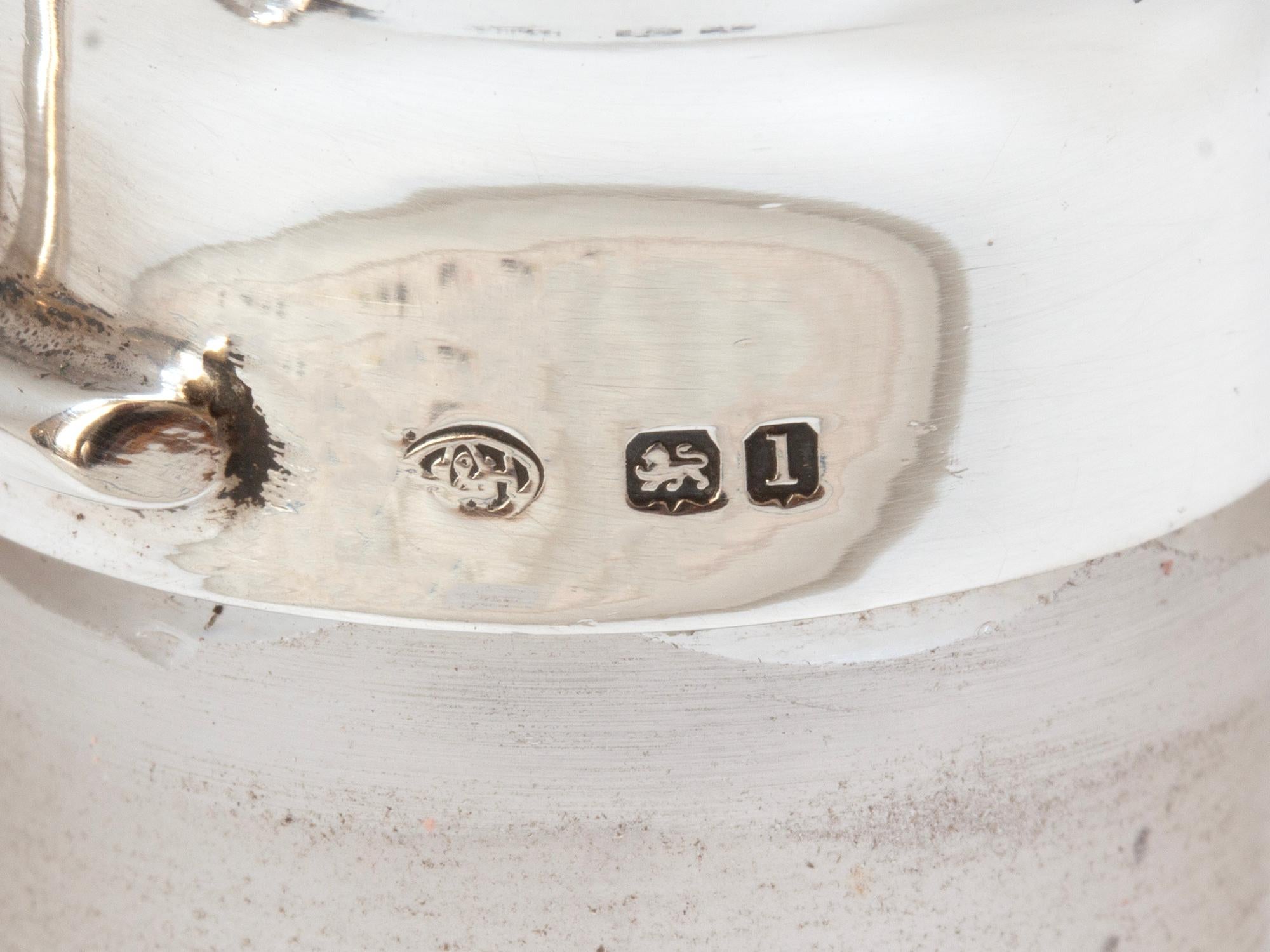 Hukin & Heath Pair of Silver Tilting Liquor Decanters For Sale 13