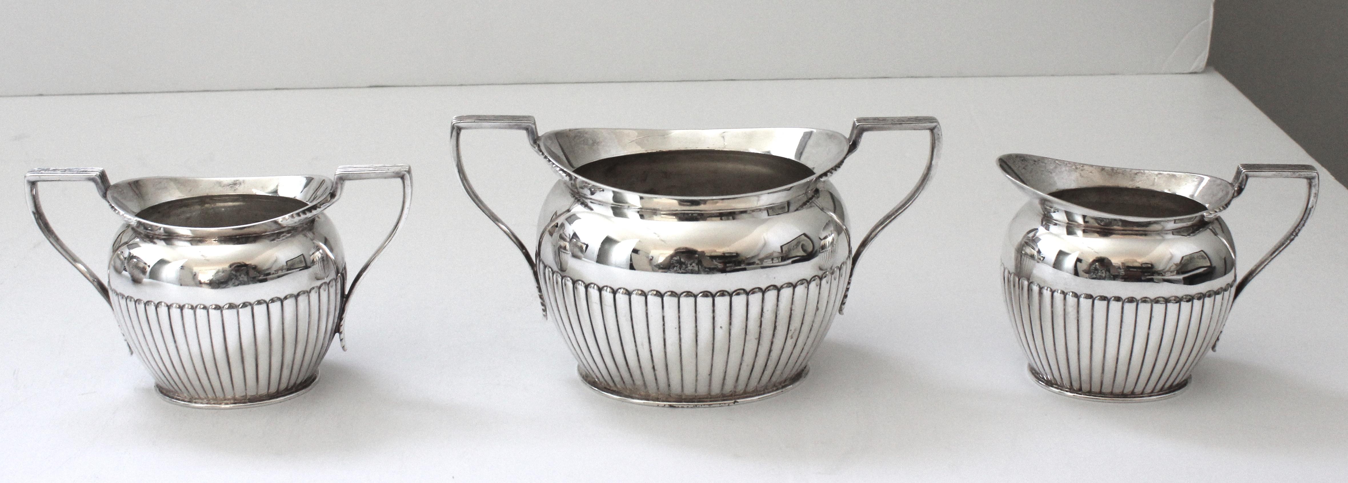 Silver Plate Hukin & Heath Silversmiths Coffee and Tea Service For Sale