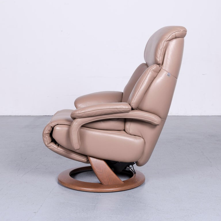 Hukla Cosy Relax Designer Leather Armchair Brown Chair ...