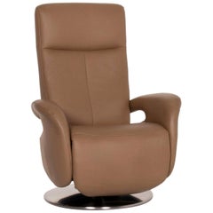 Hukla Leather Armchair Beige Relax Function