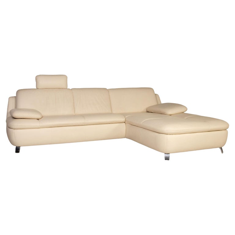 Hukla Mondo Leather Sofa Cream Corner Sofa Couch For Sale at 1stDibs | hukla  sofa, cream leather corner sofa, hukla furniture