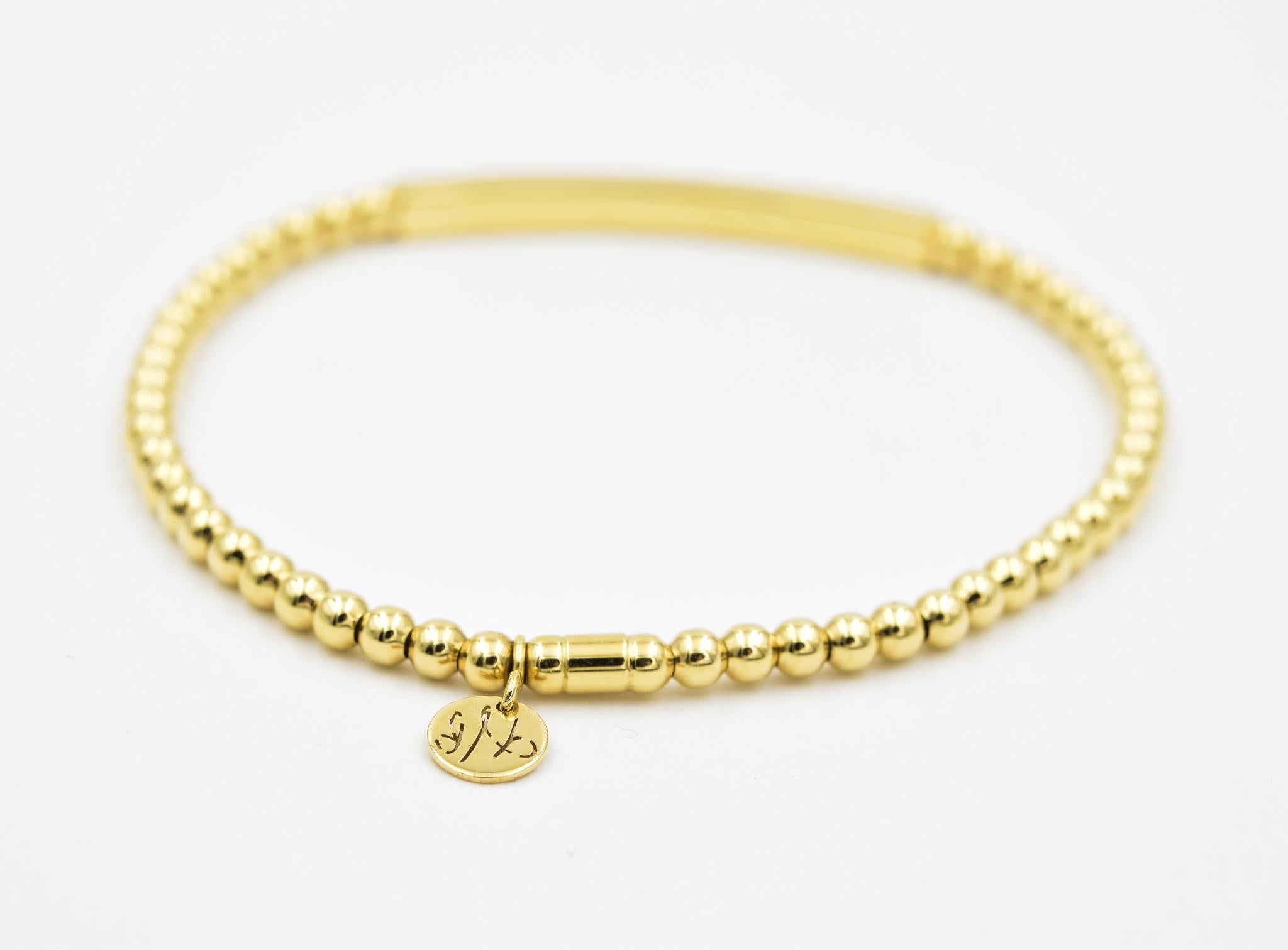  Hulchi Belluni Bracelet extensible 21348-YW à barre pavé de diamants 0,44 carat en or 18 carats Pour femmes 
