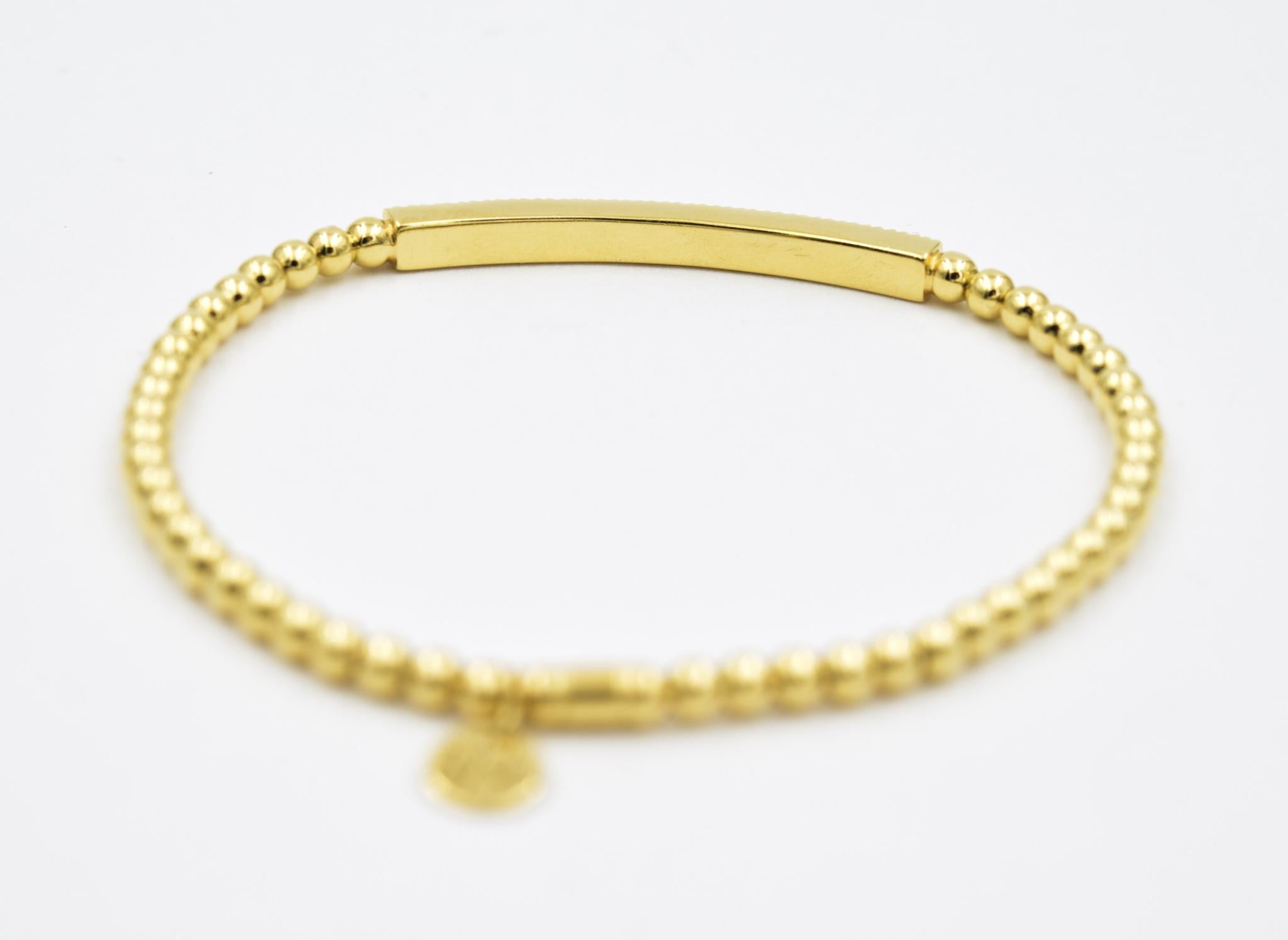 Hulchi Belluni 21348-YW Stretch-Armband 0,44 Karat Diamant Pavé-Bar 18 Karat 1