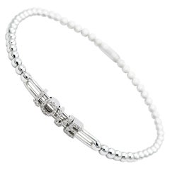 Hulchi Belluni Love Stretch Diamond Bracelet in 18 Karat White Gold- 20359-WW