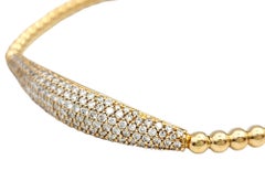 Hulchi Belluni Tresore Collection 3mm Stretch Bracelet 18K Rose Gold Diamond Bar