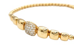 Hulchi Belluni Tresore Collection Bracelet extensible 3 mm en or rose avec diamants