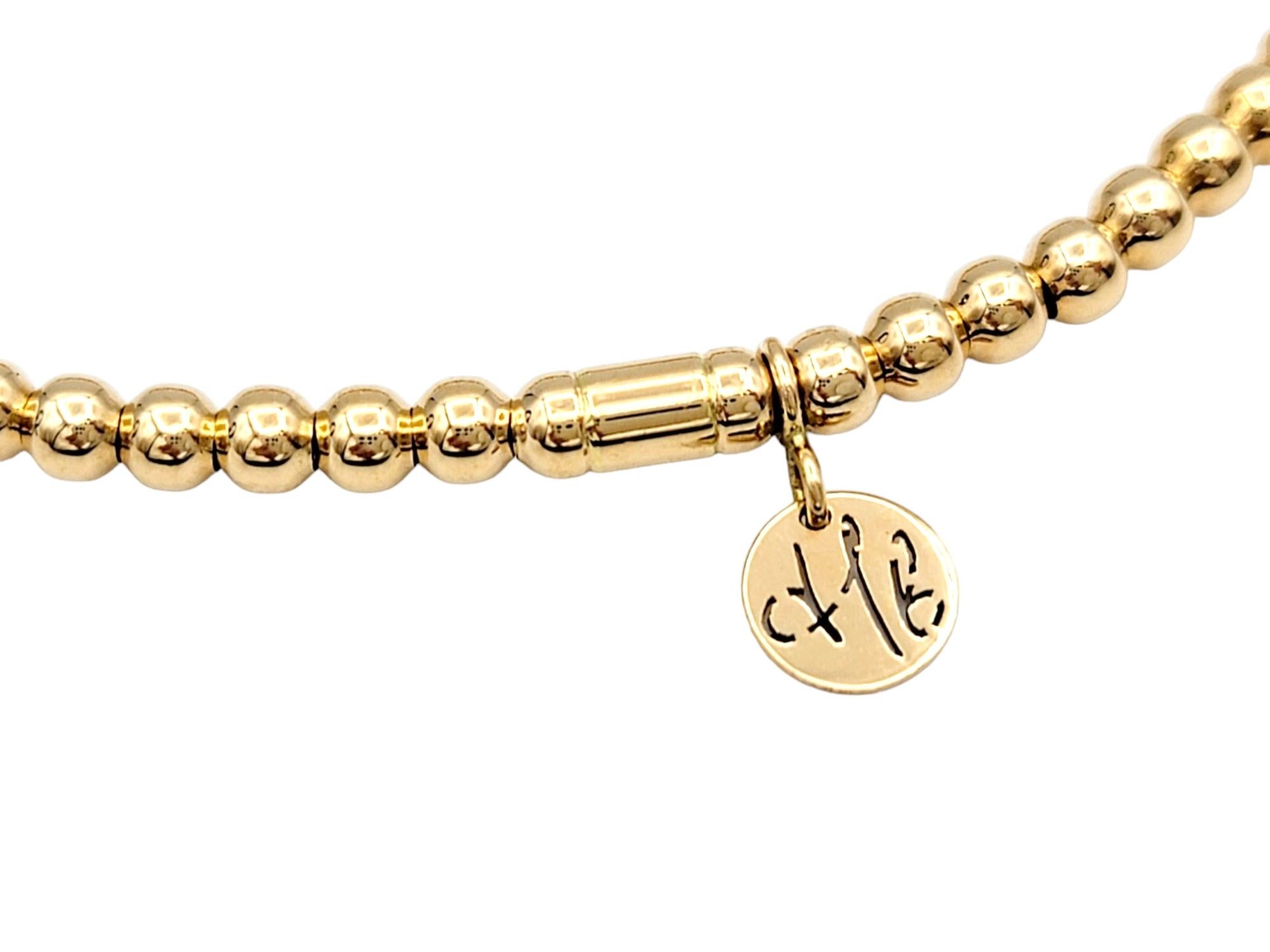 Hulchi Belluni Tresore Collection Bracelet extensible 3 mm en or rose avec diamants  Pour femmes en vente