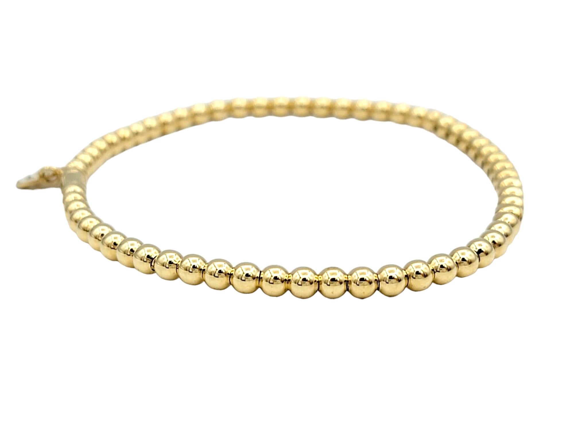 Hulchi Belluni Tresore Kollektion 3mm Stretch-Armband aus Gelbgold und Diamanten (Zeitgenössisch) im Angebot