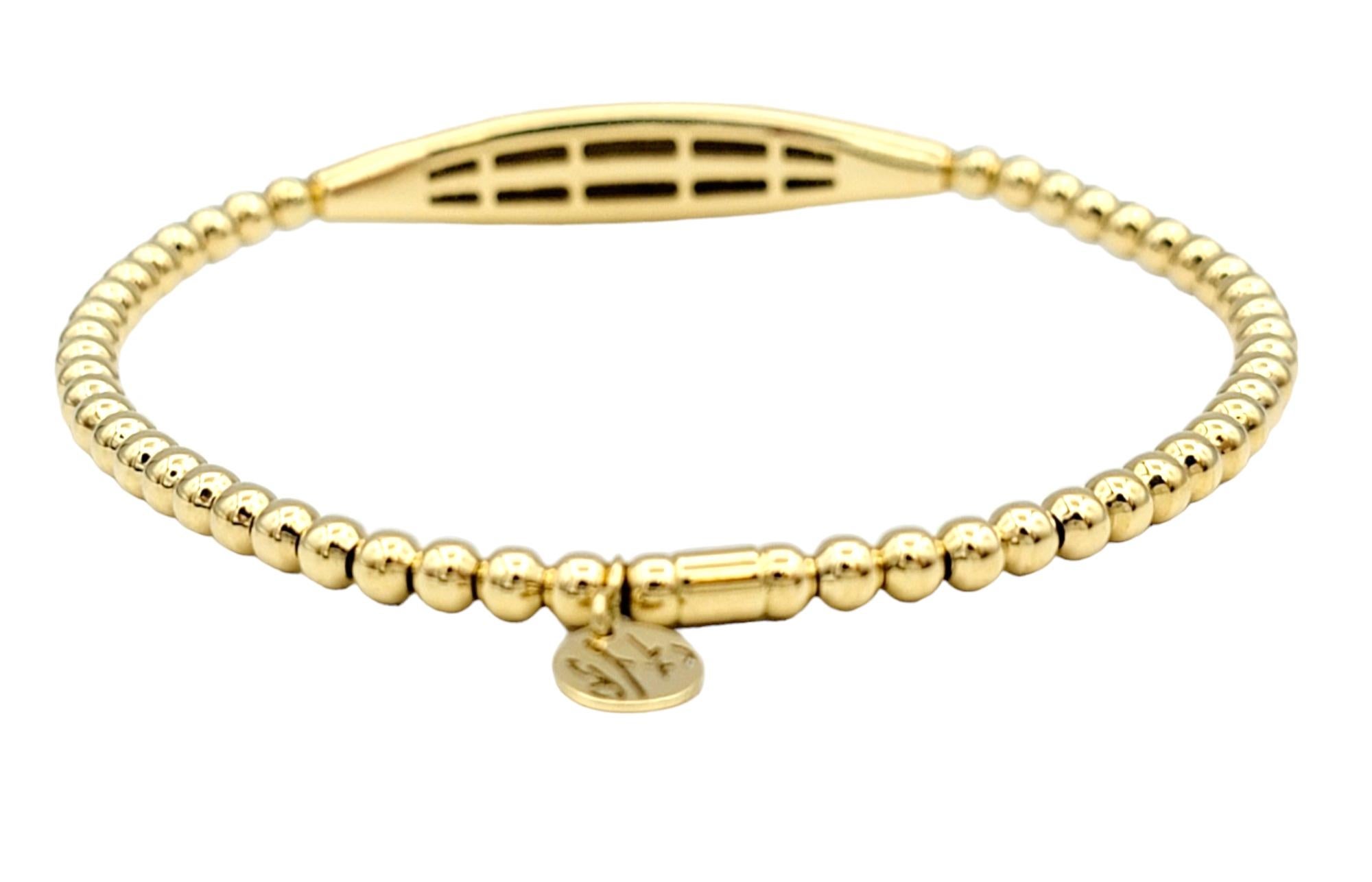 Contemporain Hulchi Belluni Tresore Bracelet extensible 3 mm en or jaune 18 carats en vente
