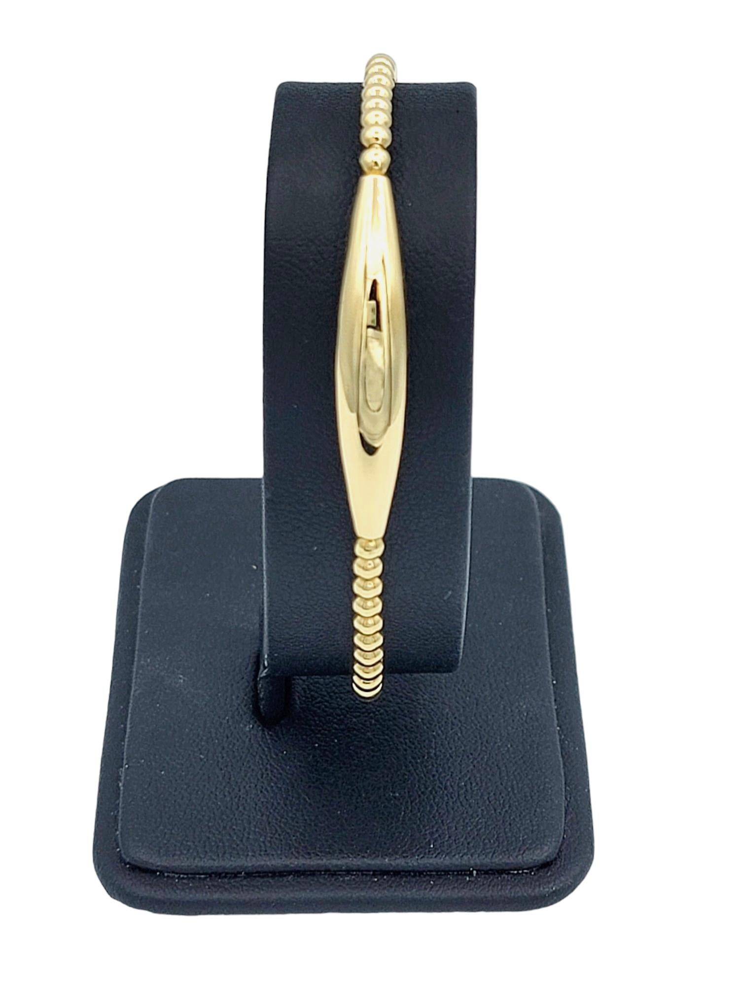 Hulchi Belluni Tresore Stretch-Armband aus 18 Karat Gelbgold mit konisch zulaufender Stange, 3 mm Damen im Angebot