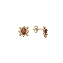 Hulm Studs, 14 Karat Yellow Gold