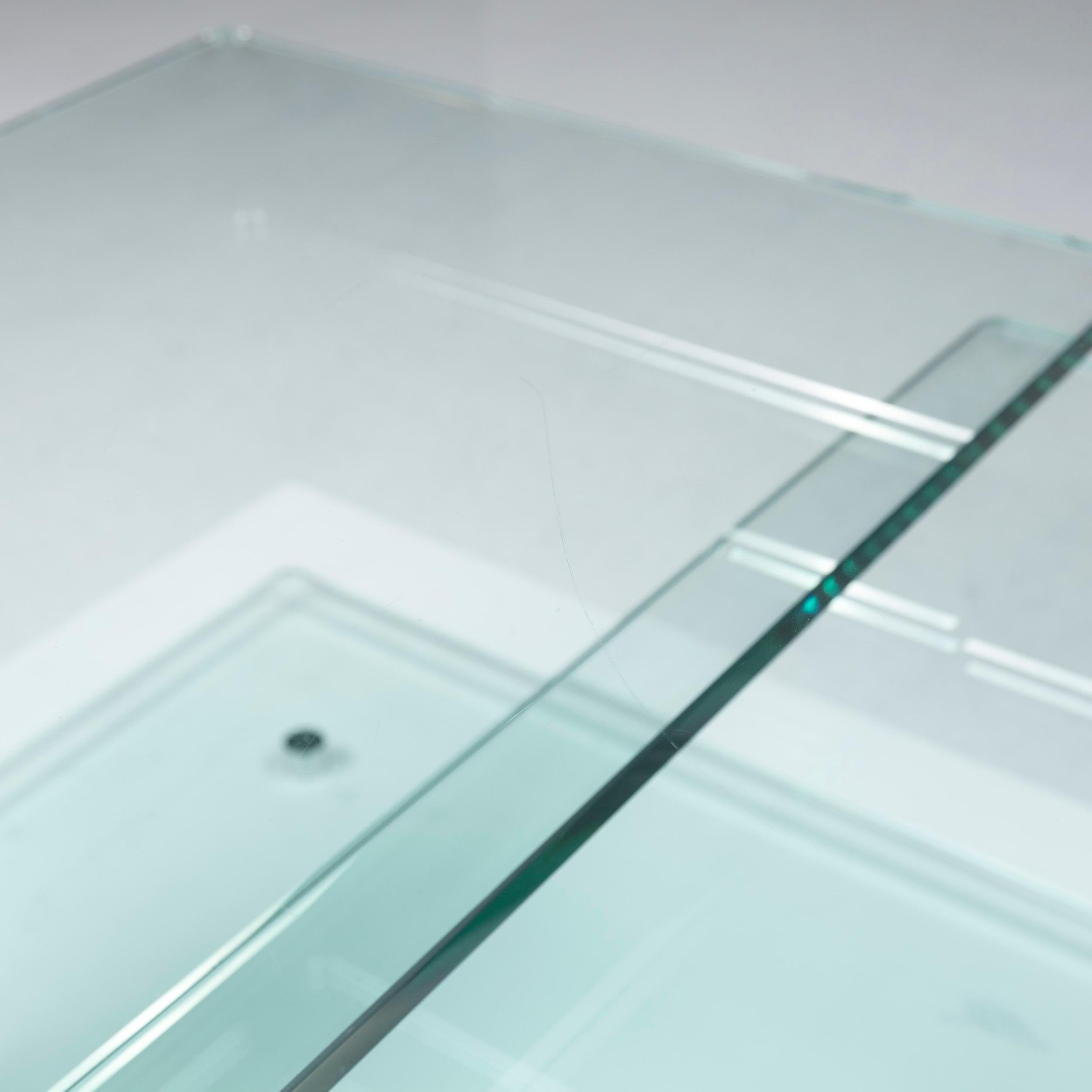 Hülsta Glass Couchtisch Silber Chrome Function Tisch 2